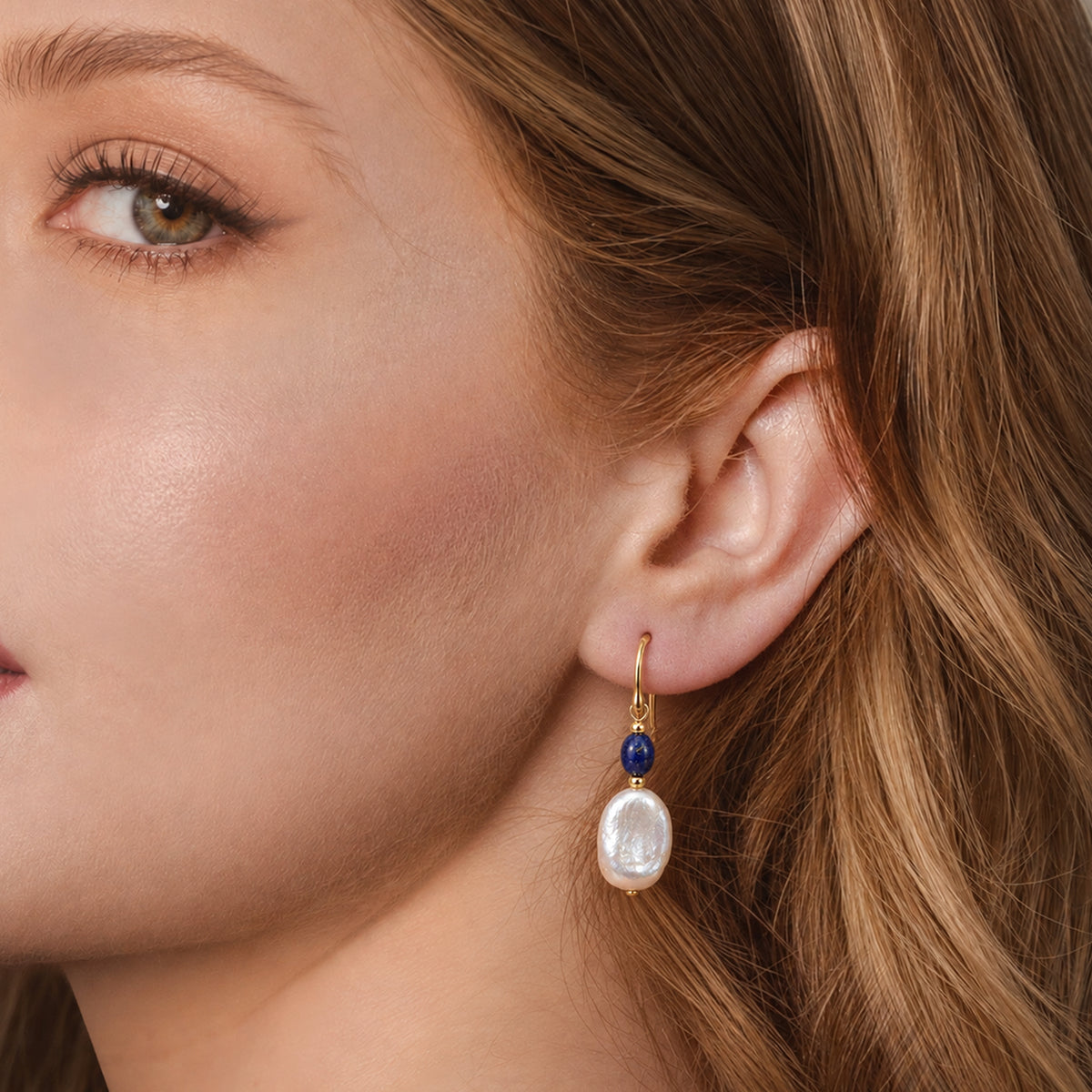 Baroque Freshwater Pearl Drop Hook Earrings