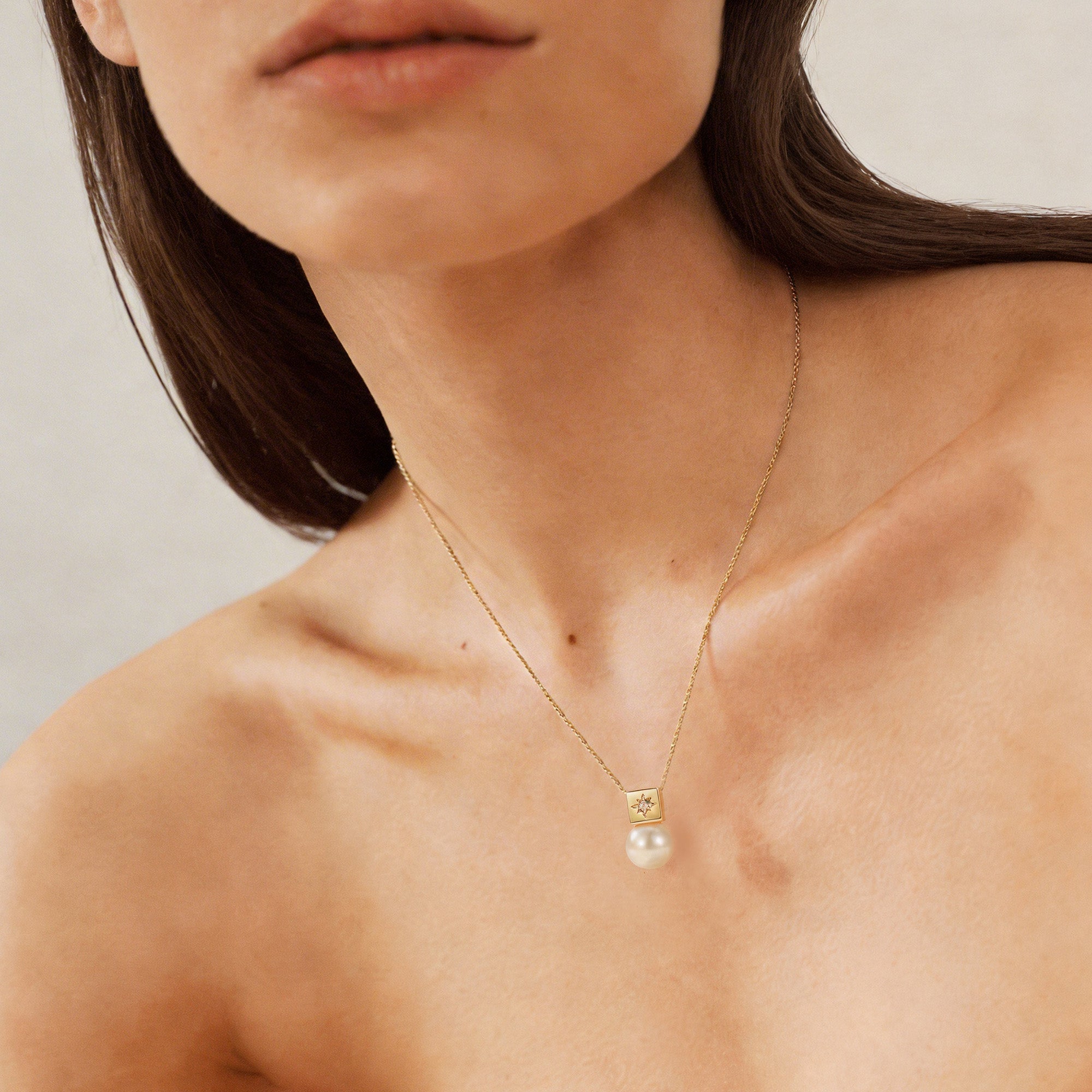 Gold-Plated Sterling Silver Pearl Pendant Necklace