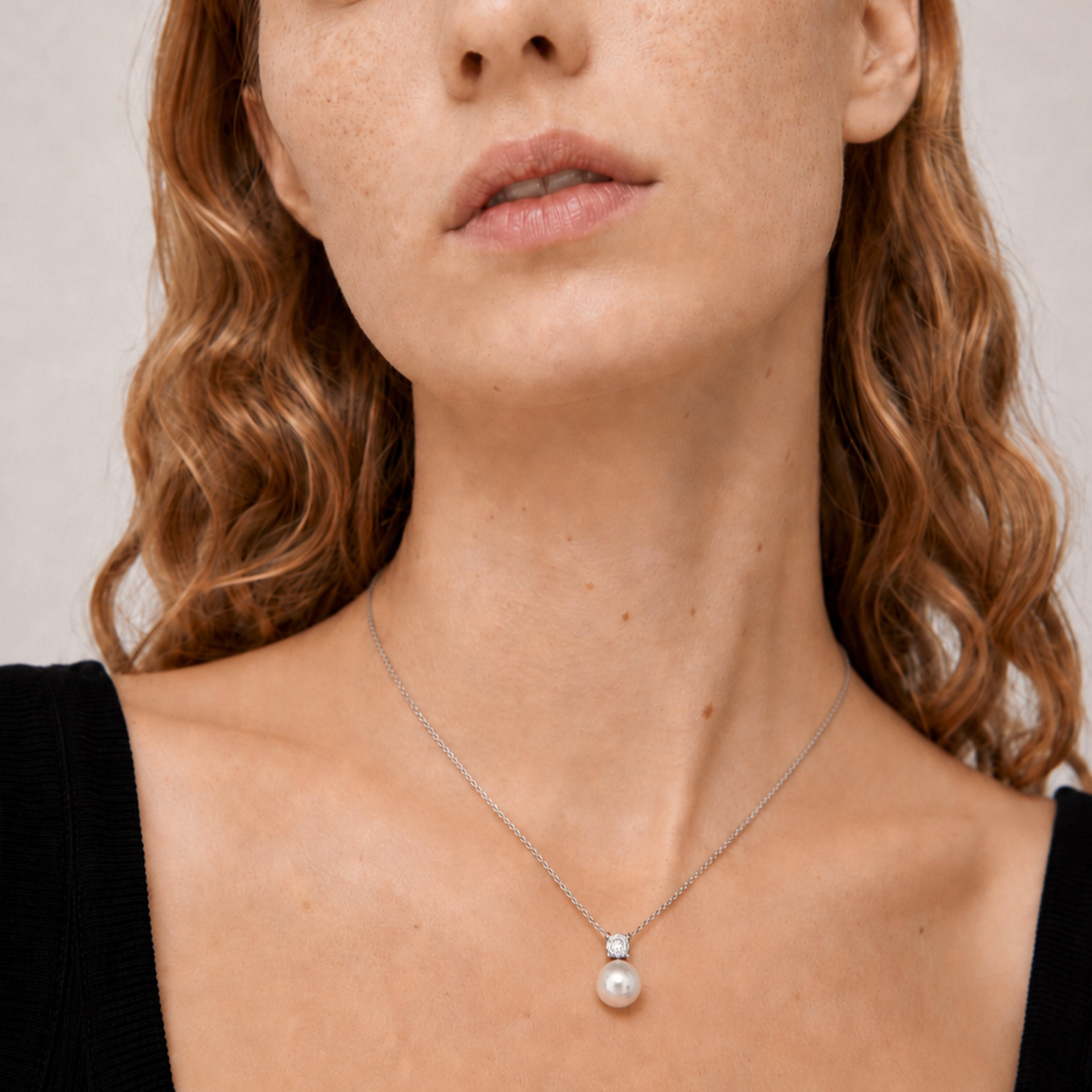 Pearl-Style Drop Sterling Silver Necklace