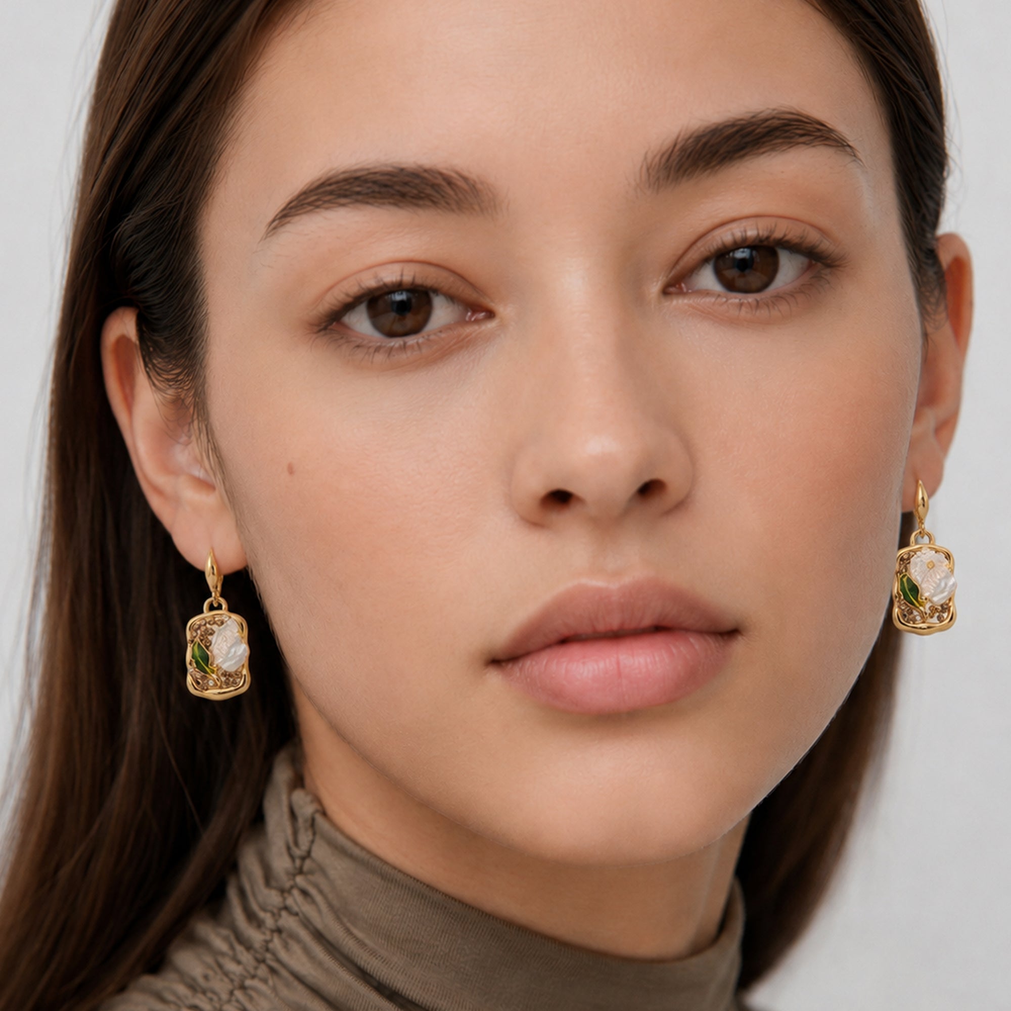 Freshwater Pearl Crystal Drop Earrings