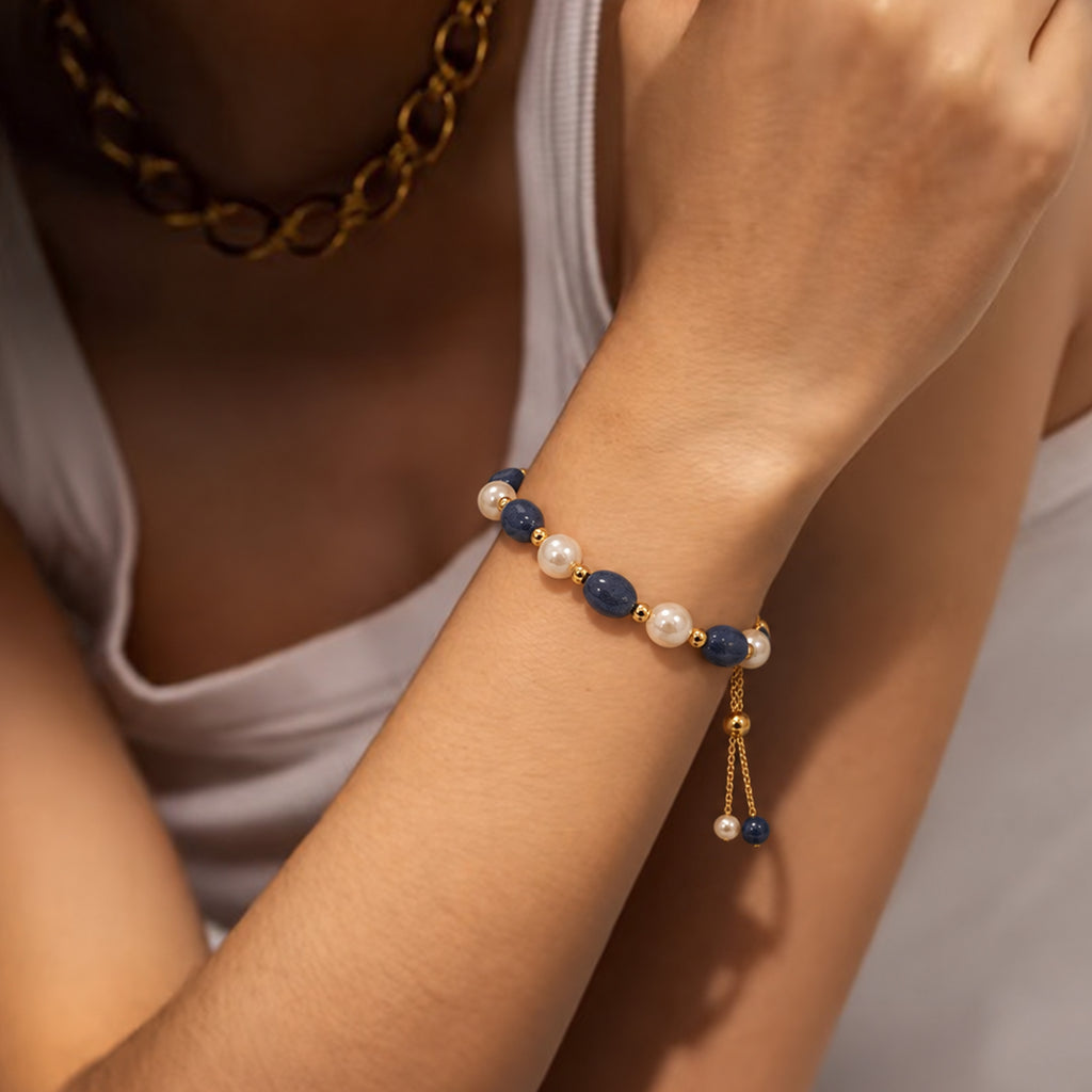 18K Gold-Plated Baroque Pearl Bracelet