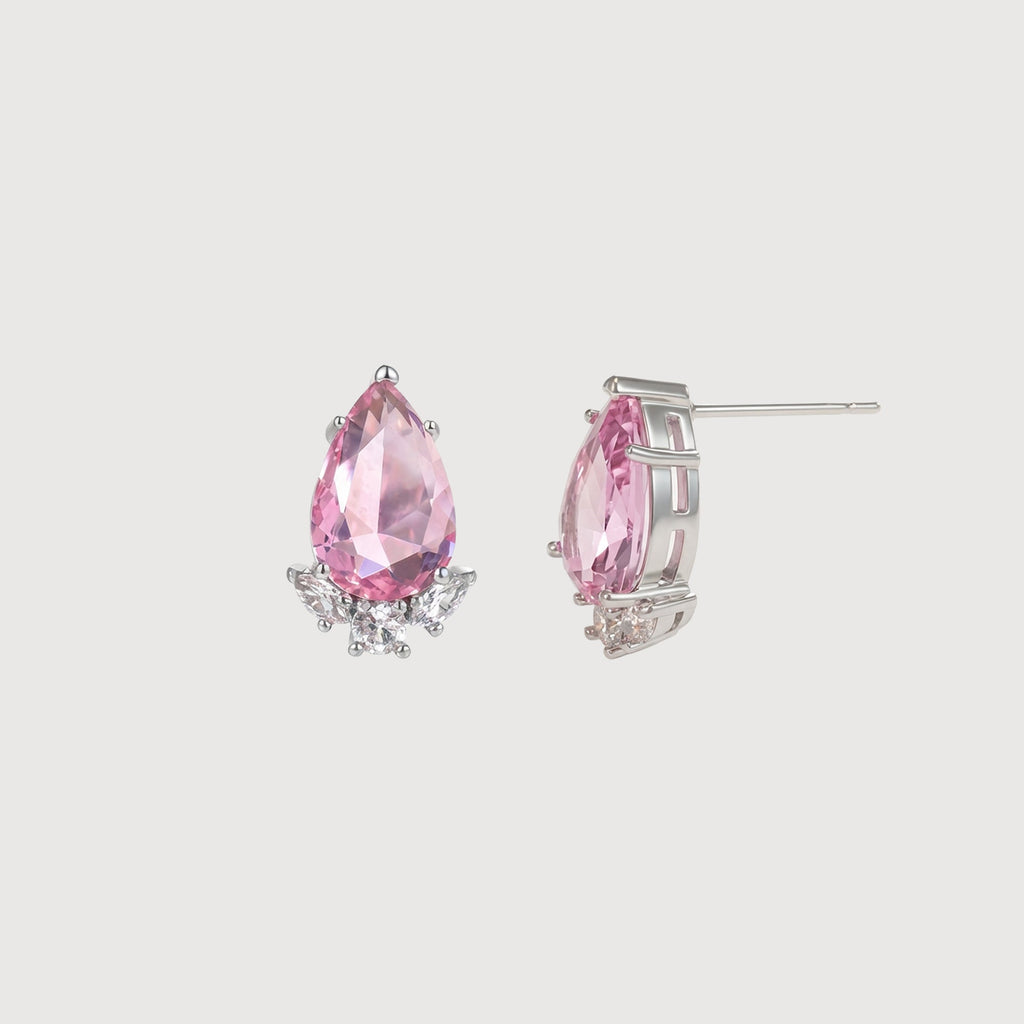 Teardrop Zircon Stud Earrings