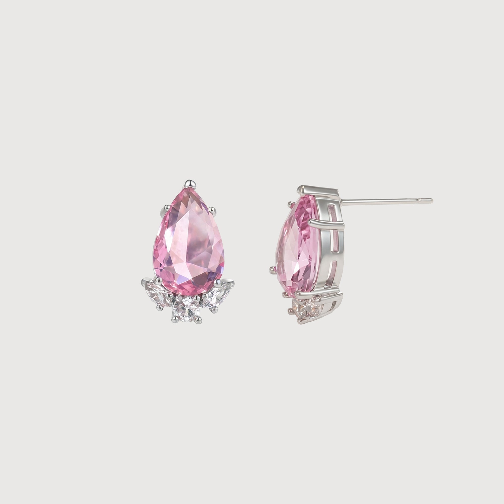 Teardrop Zircon Stud Earrings