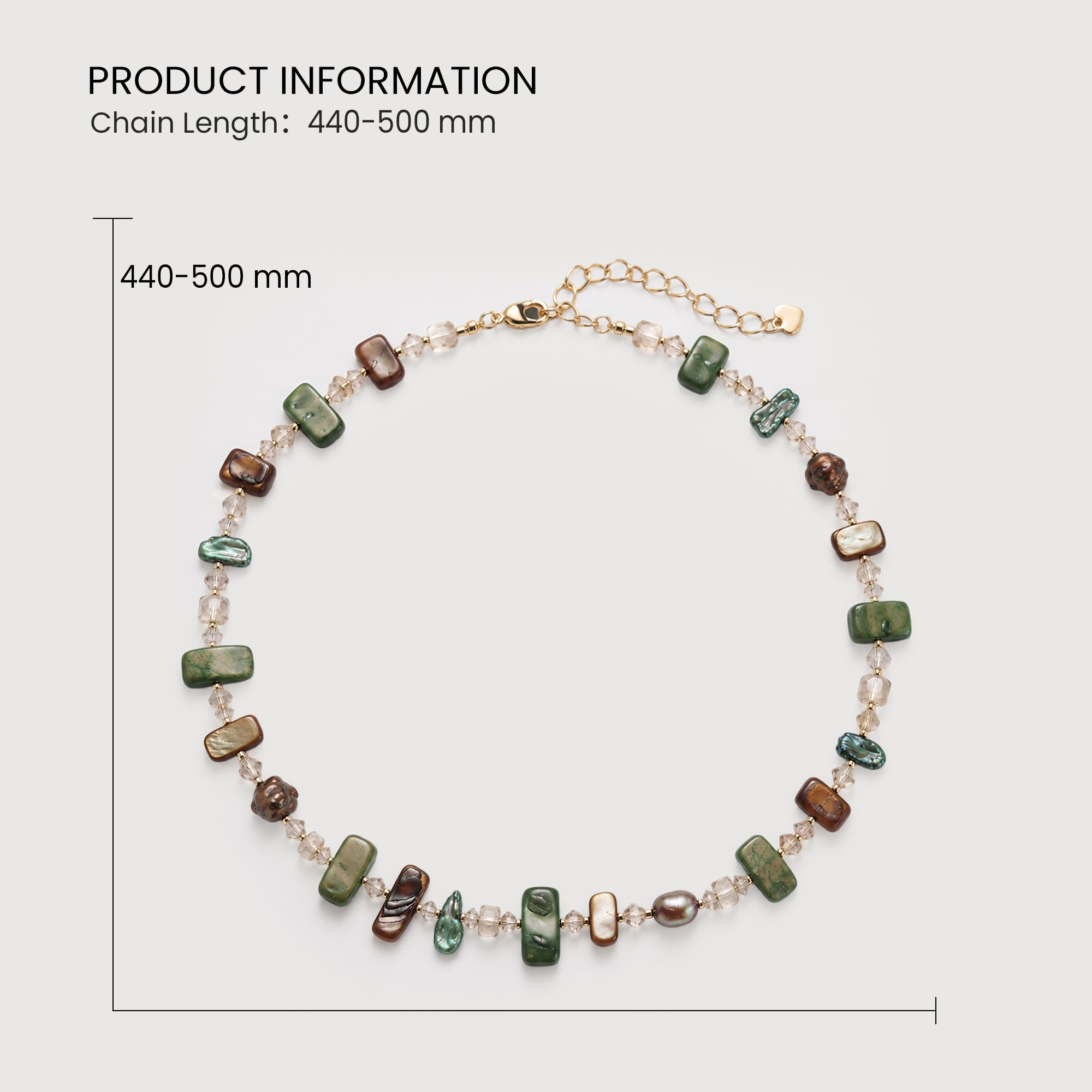 Baroque Pearl Shell Beaded Necklace