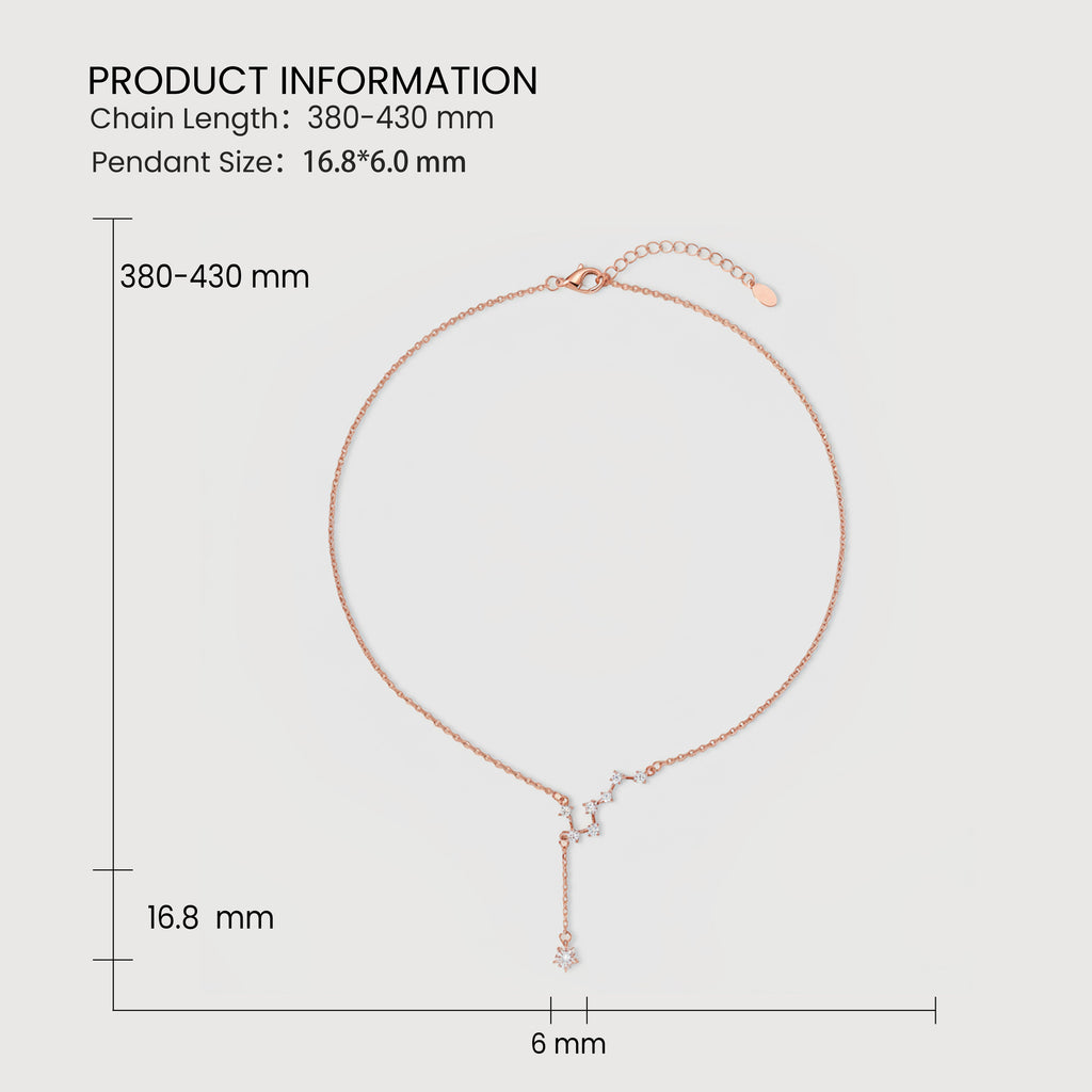 Constellation Drop Star Fine Silver Necklace
