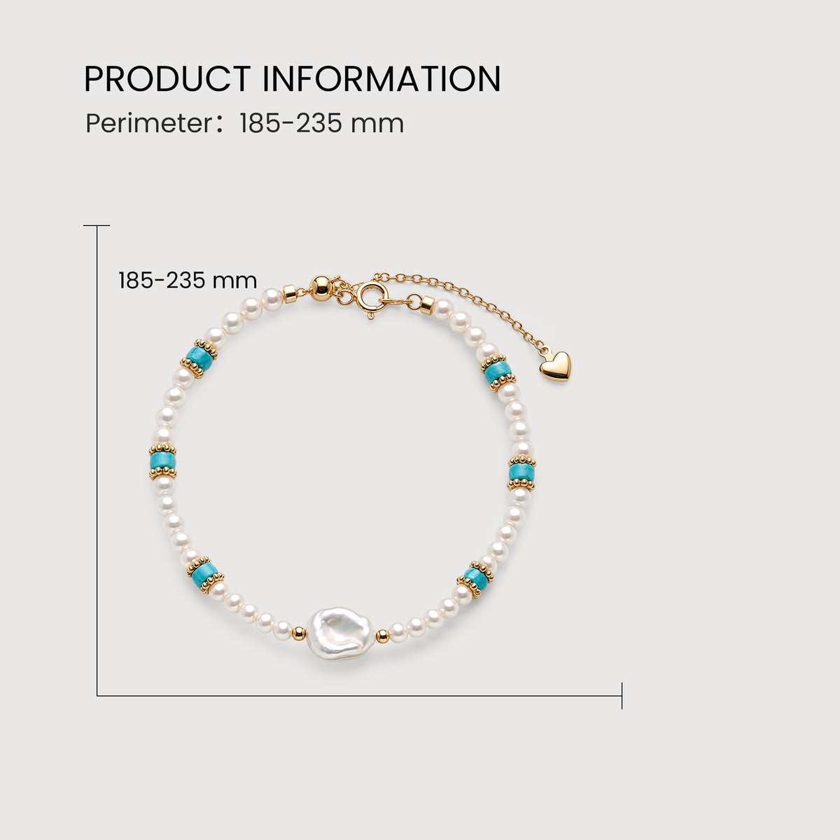 Freshwater Pearl Turquoise-Accent Gold-Plated Bracelet