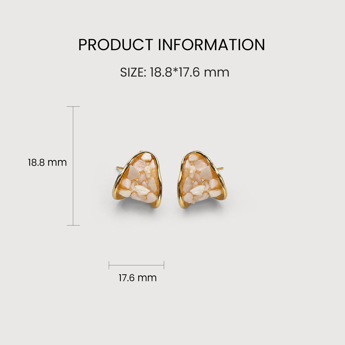Shell Inlay Sculptural Stud Earrings