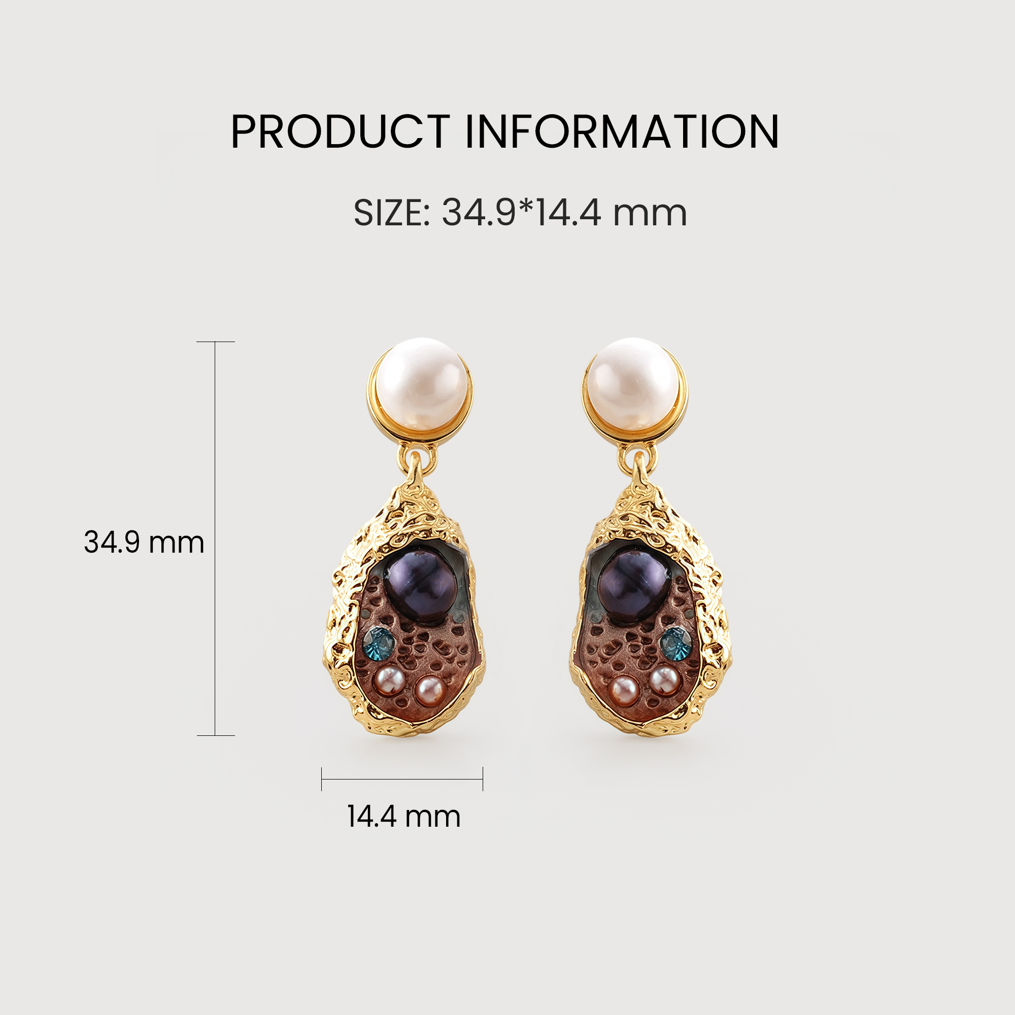 S925 Freshwater Pearl Teardrop Drop Earrings
