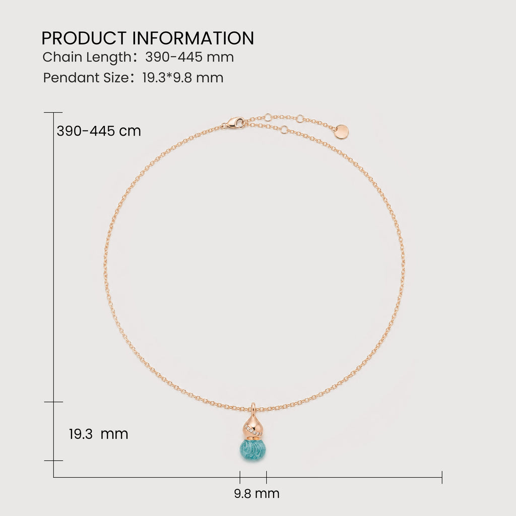 Turquoise-Tone Zircon Necklace
