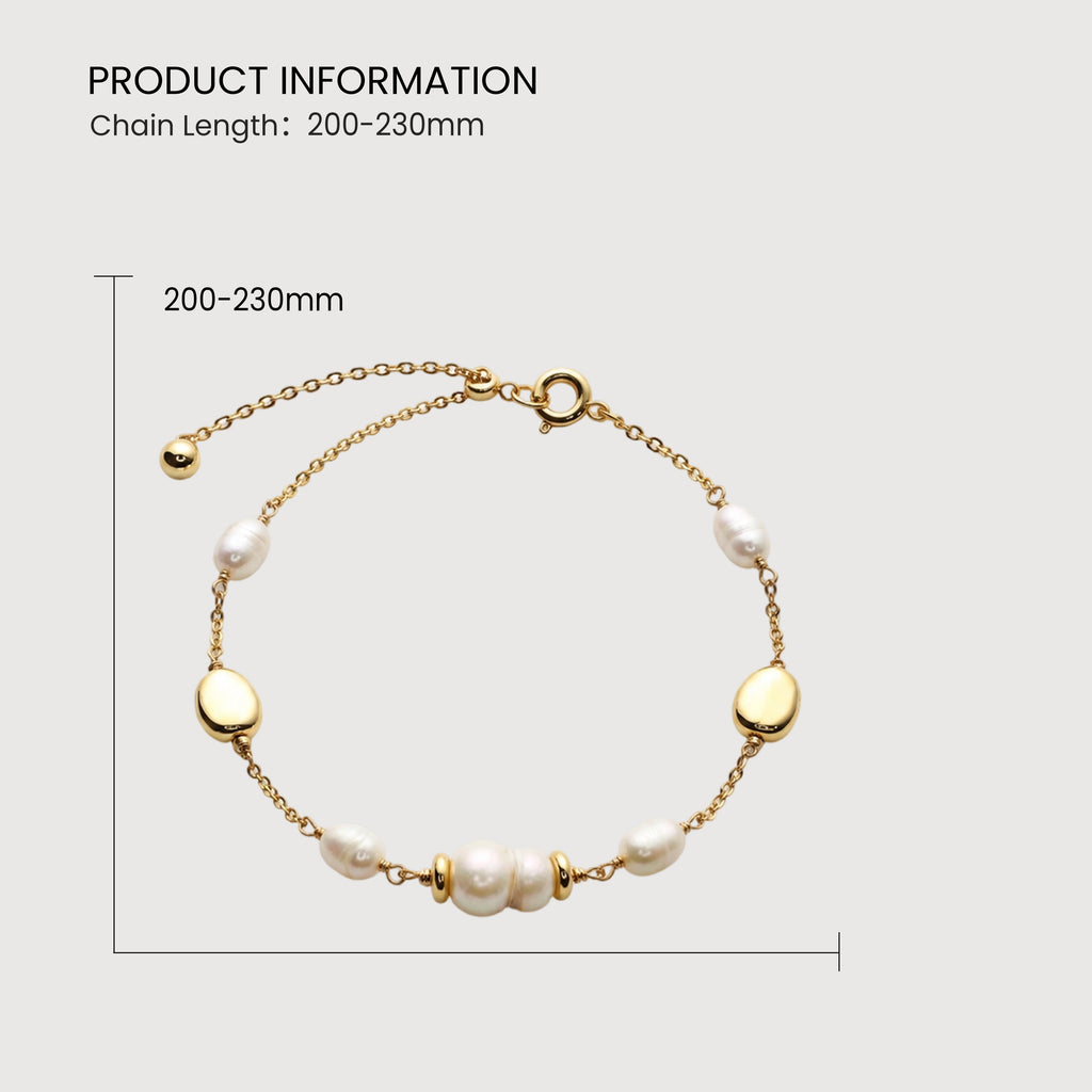 18K Gold-Plated Freshwater Pearl Bracelet