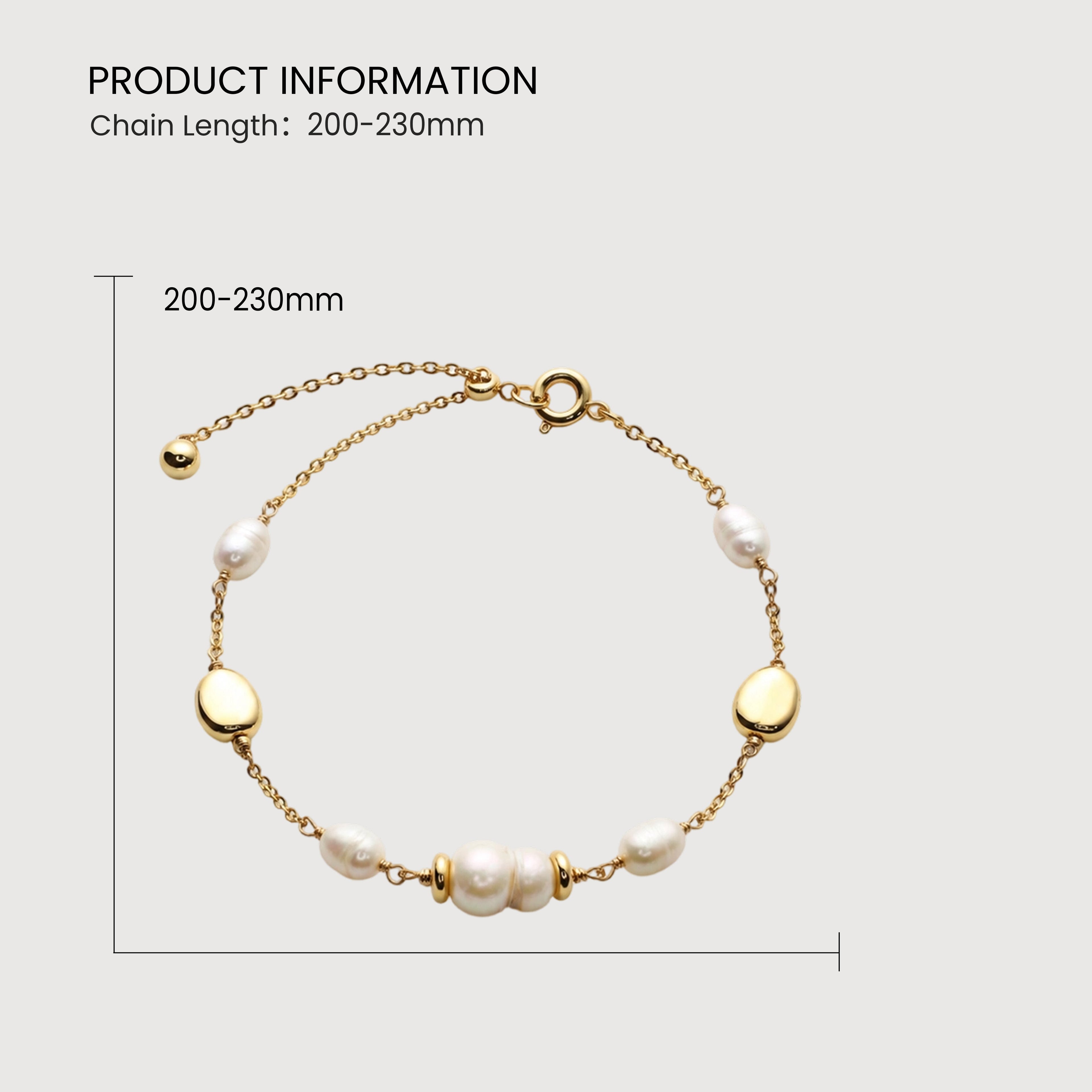 18K Gold-Plated Freshwater Pearl Bracelet
