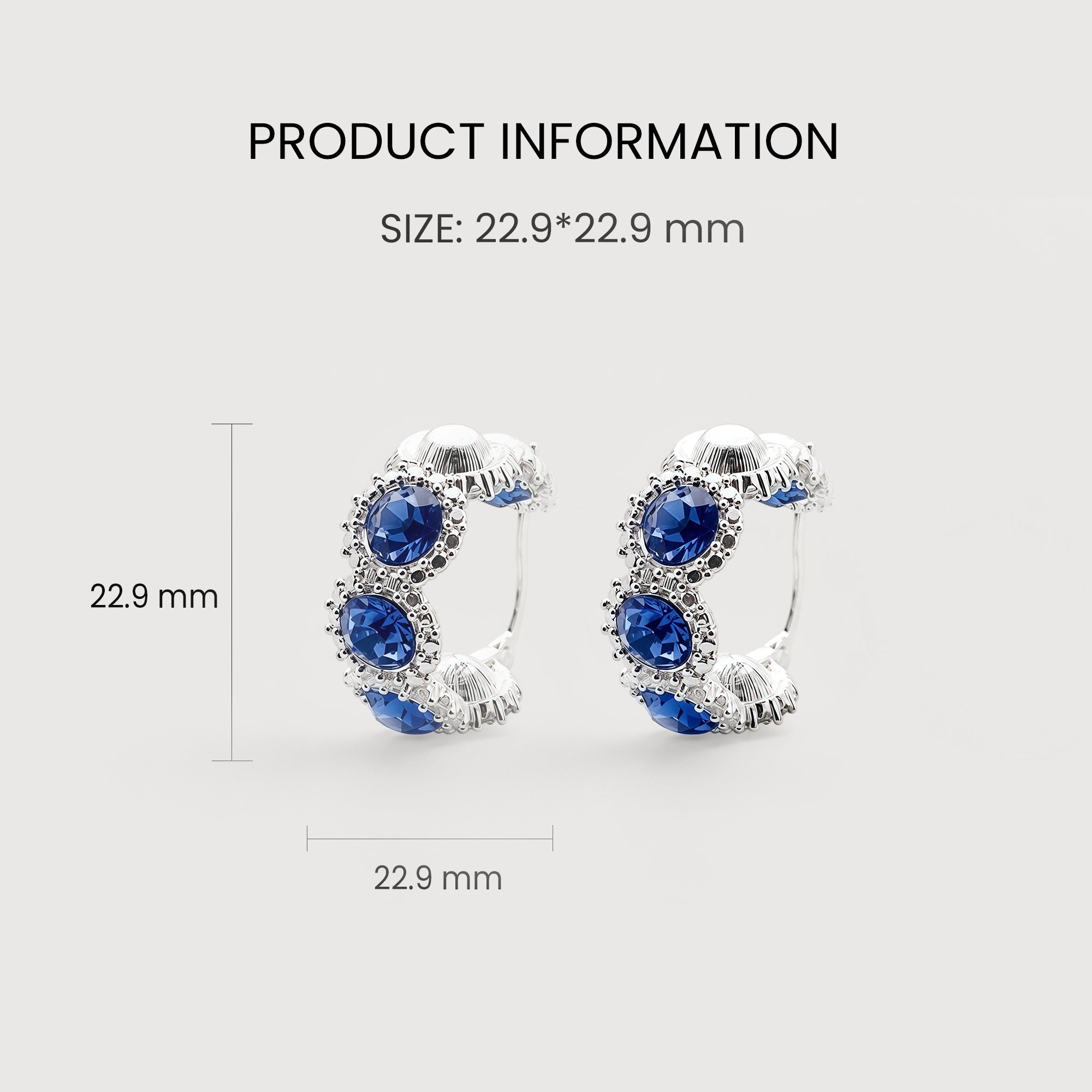 Zircon Cluster Leverback Hoop Earrings