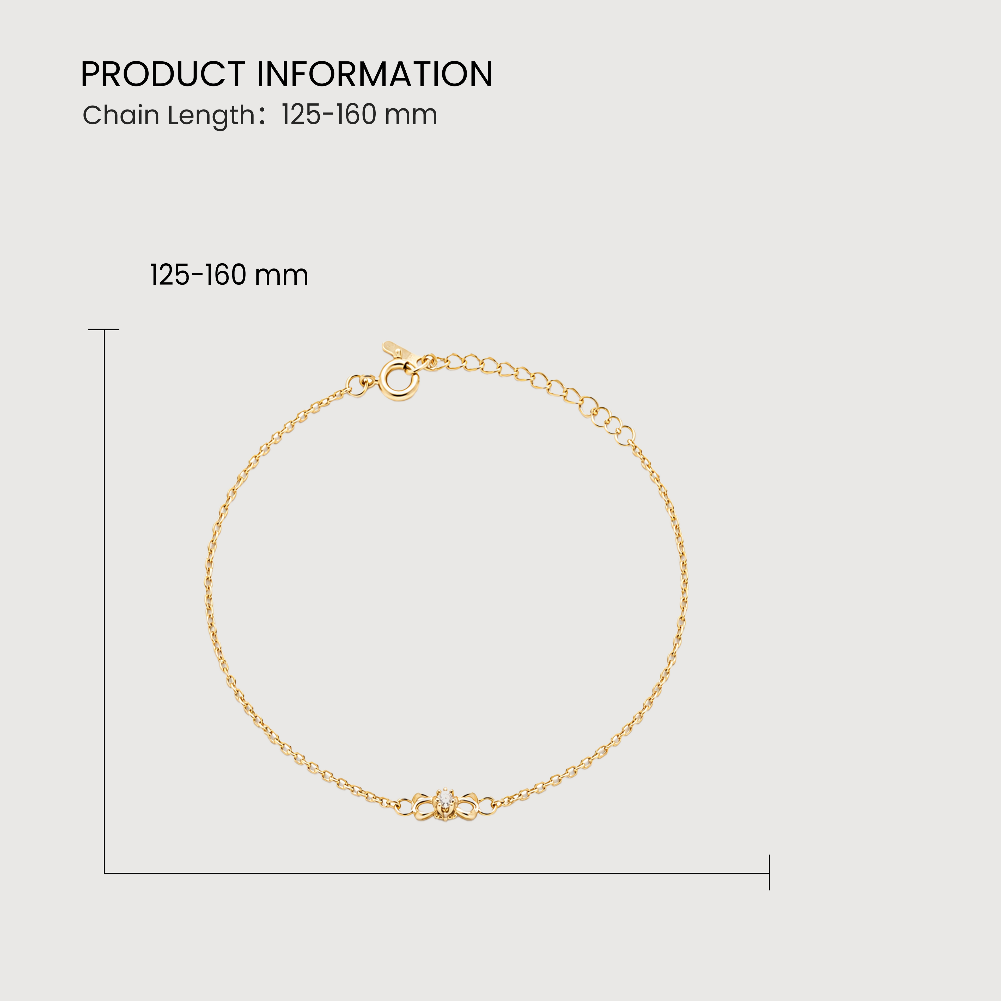 18K Gold-Plated Sterling Silver Bow Bracelet