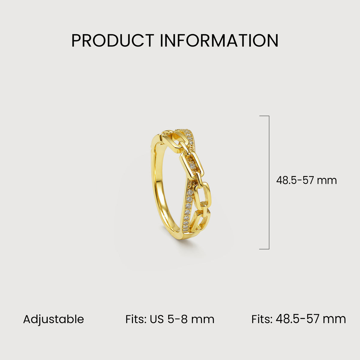 18K Gold-Plated S925 Rope Knot Ring