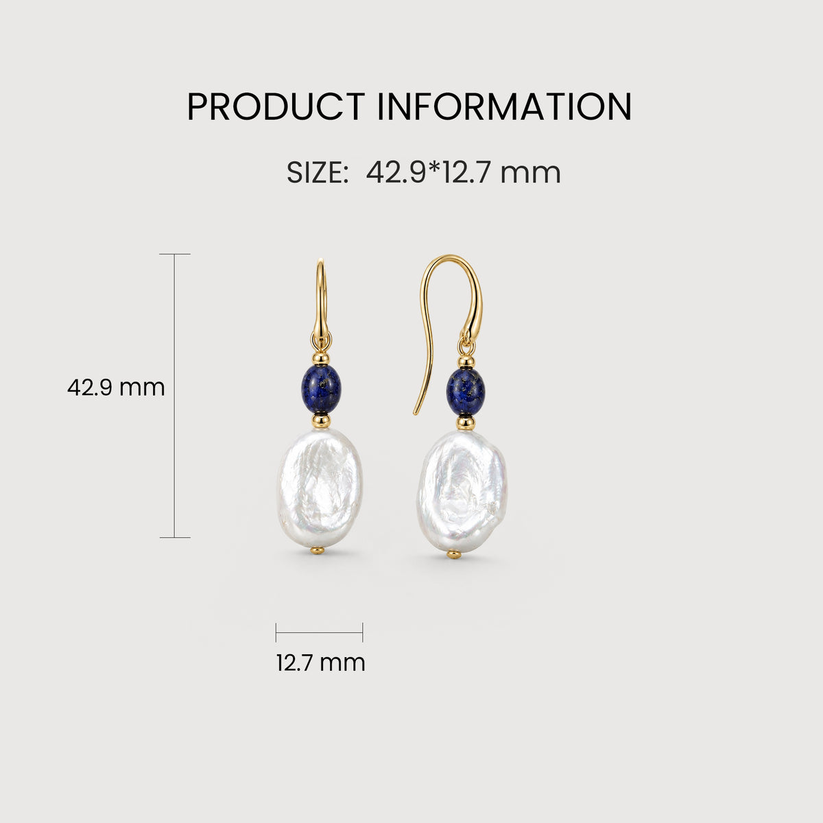 Baroque Freshwater Pearl Drop Hook Earrings