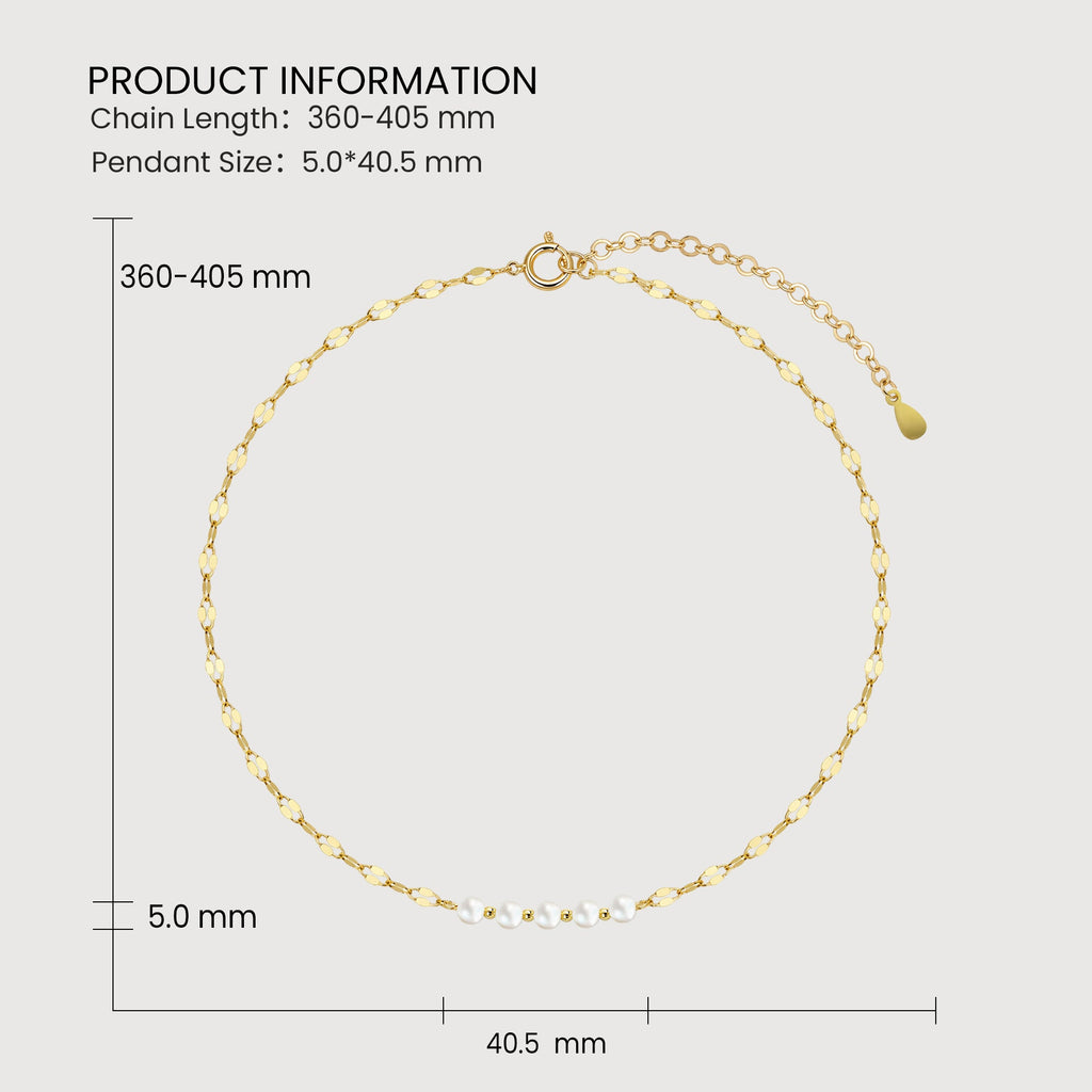 Five-Pearl S999 Silver Station Necklace