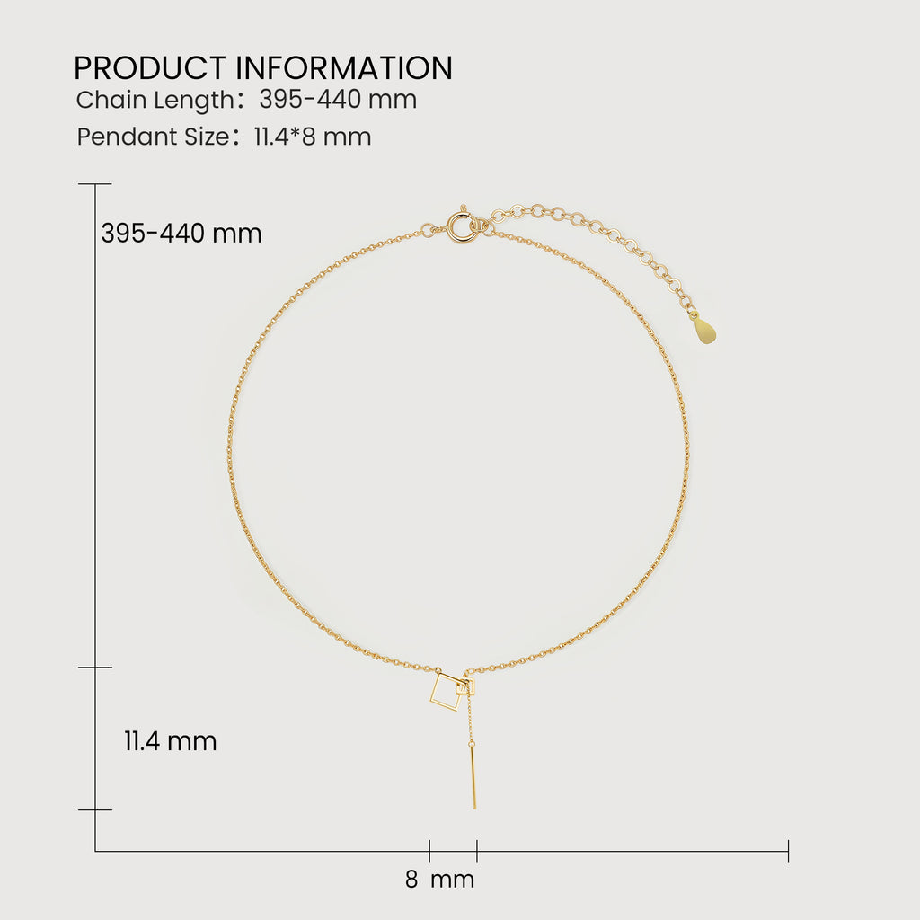 Gold-Plated S999 Silver Lariat Necklace
