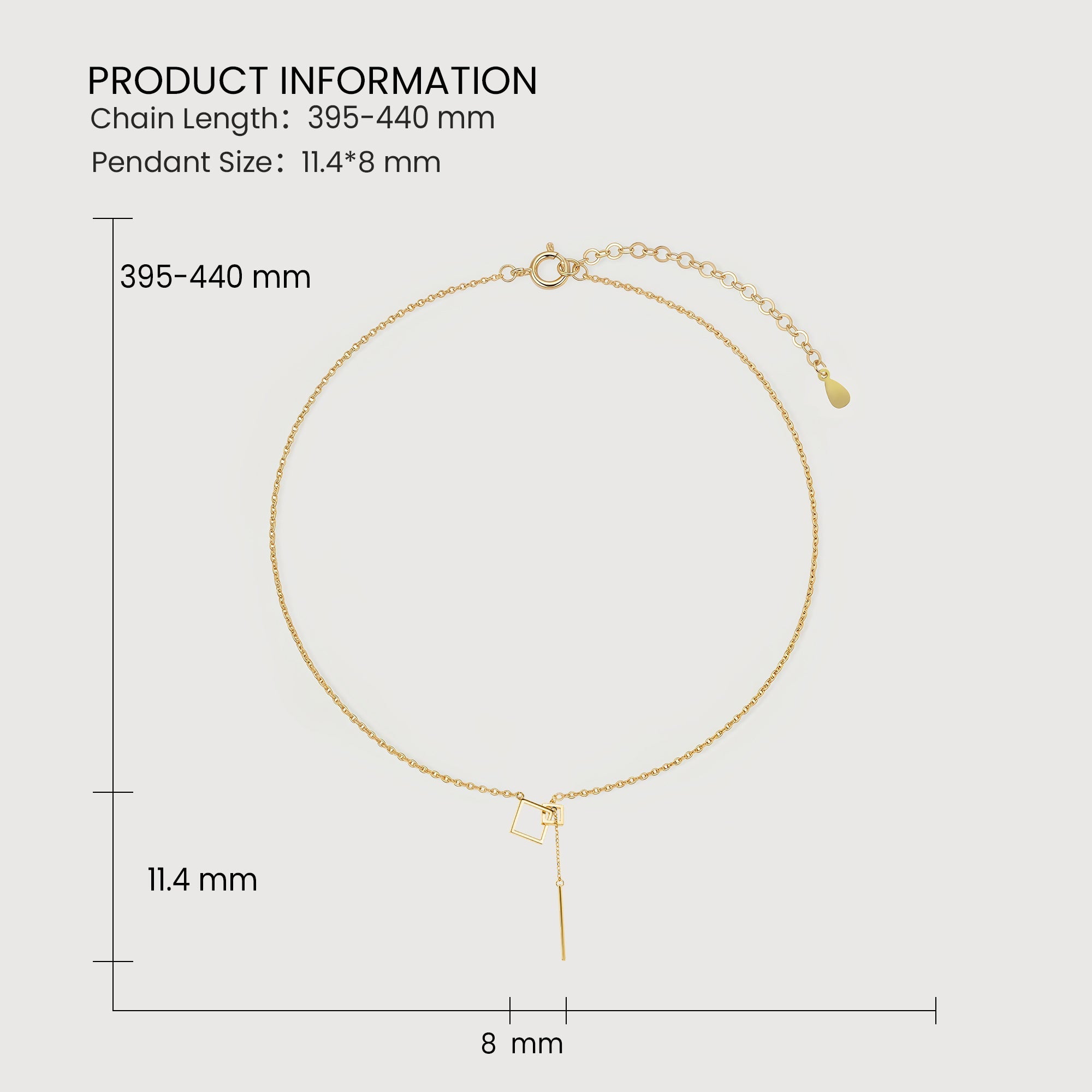 Gold-Plated S999 Silver Lariat Necklace