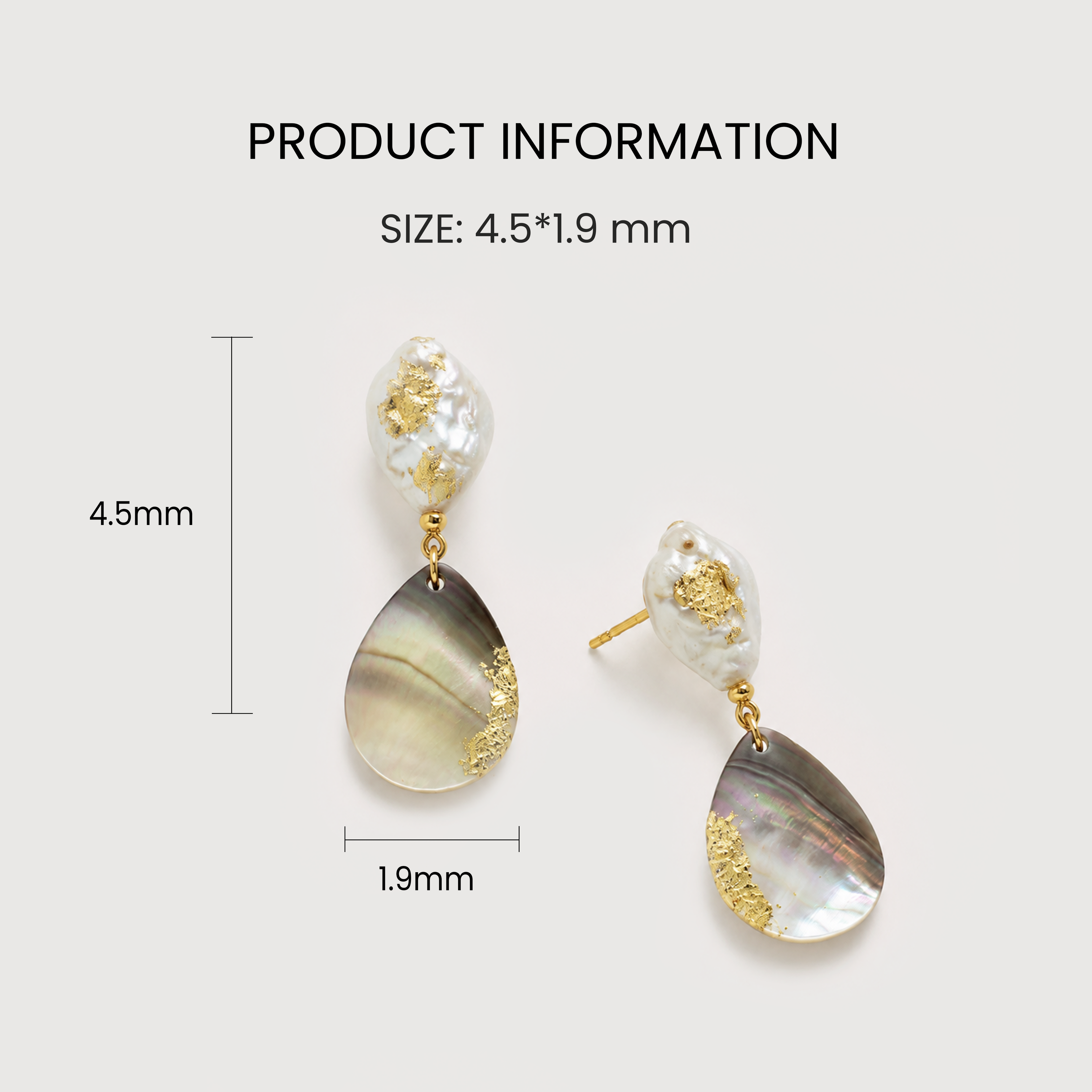 Freshwater Pearl Shell S925 Drop Earrings