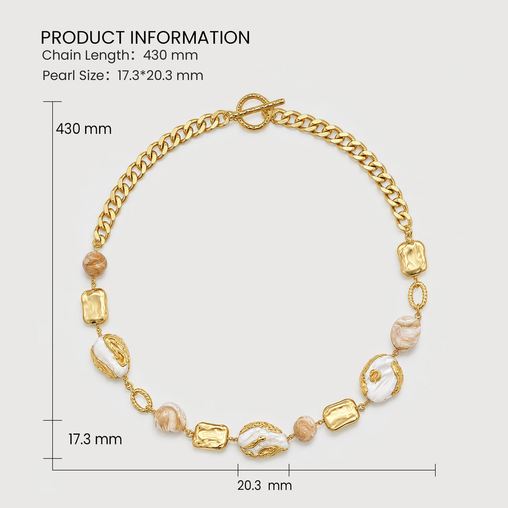 Baroque Pearl Mother-of-Pearl Necklace