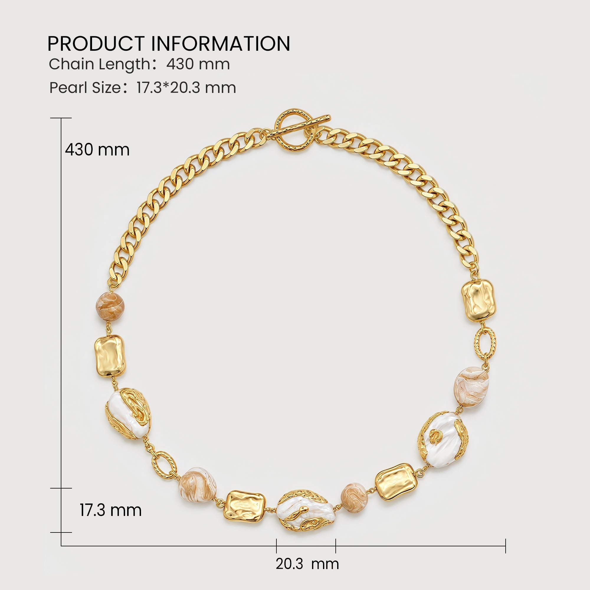 Baroque Pearl Mother-of-Pearl Necklace