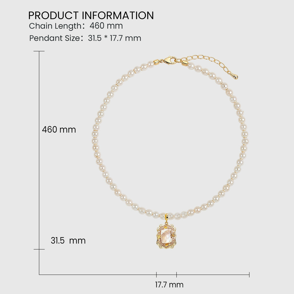 White Shell Pearl Pendant Necklace