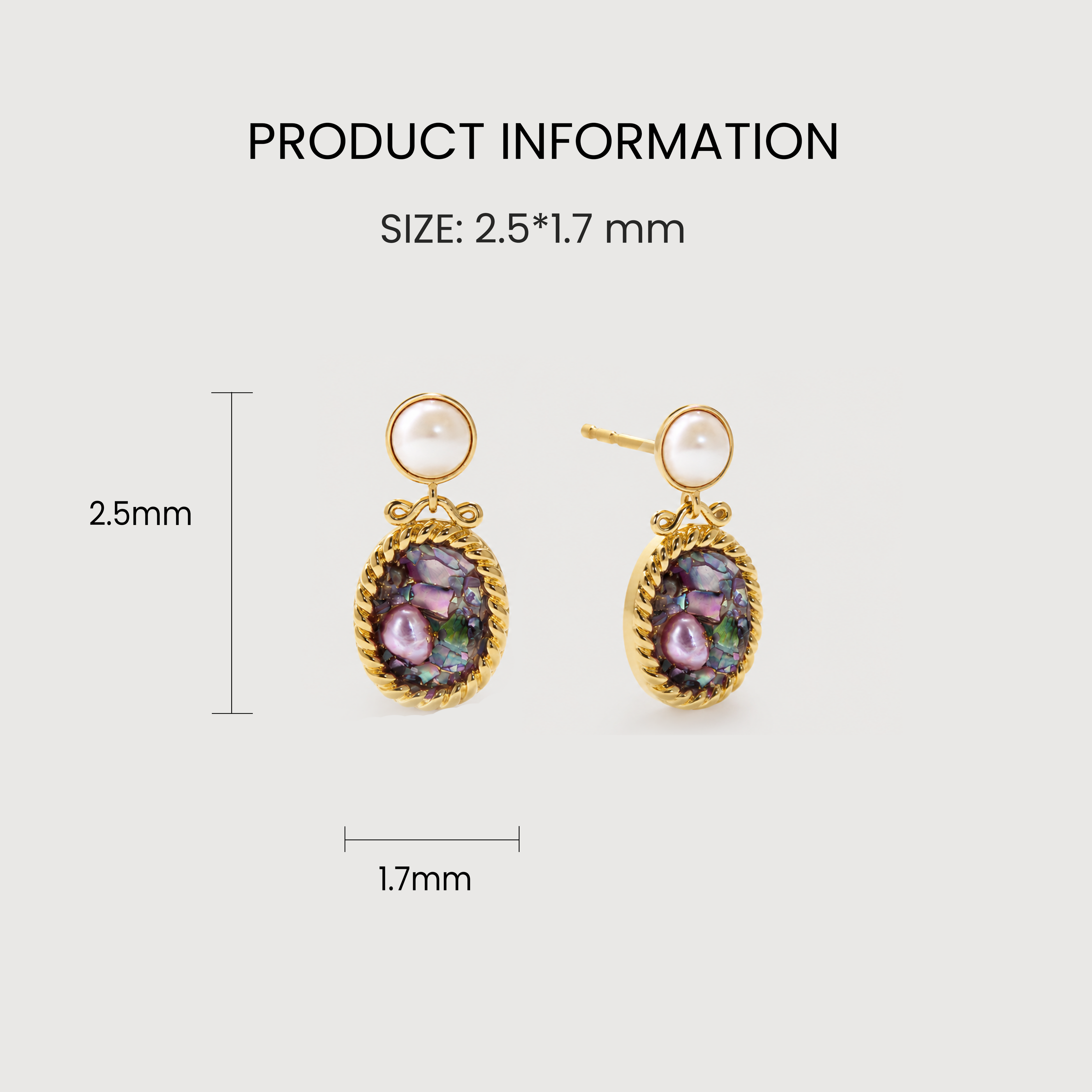 Freshwater Pearl & Shell S925 Drop Earrings