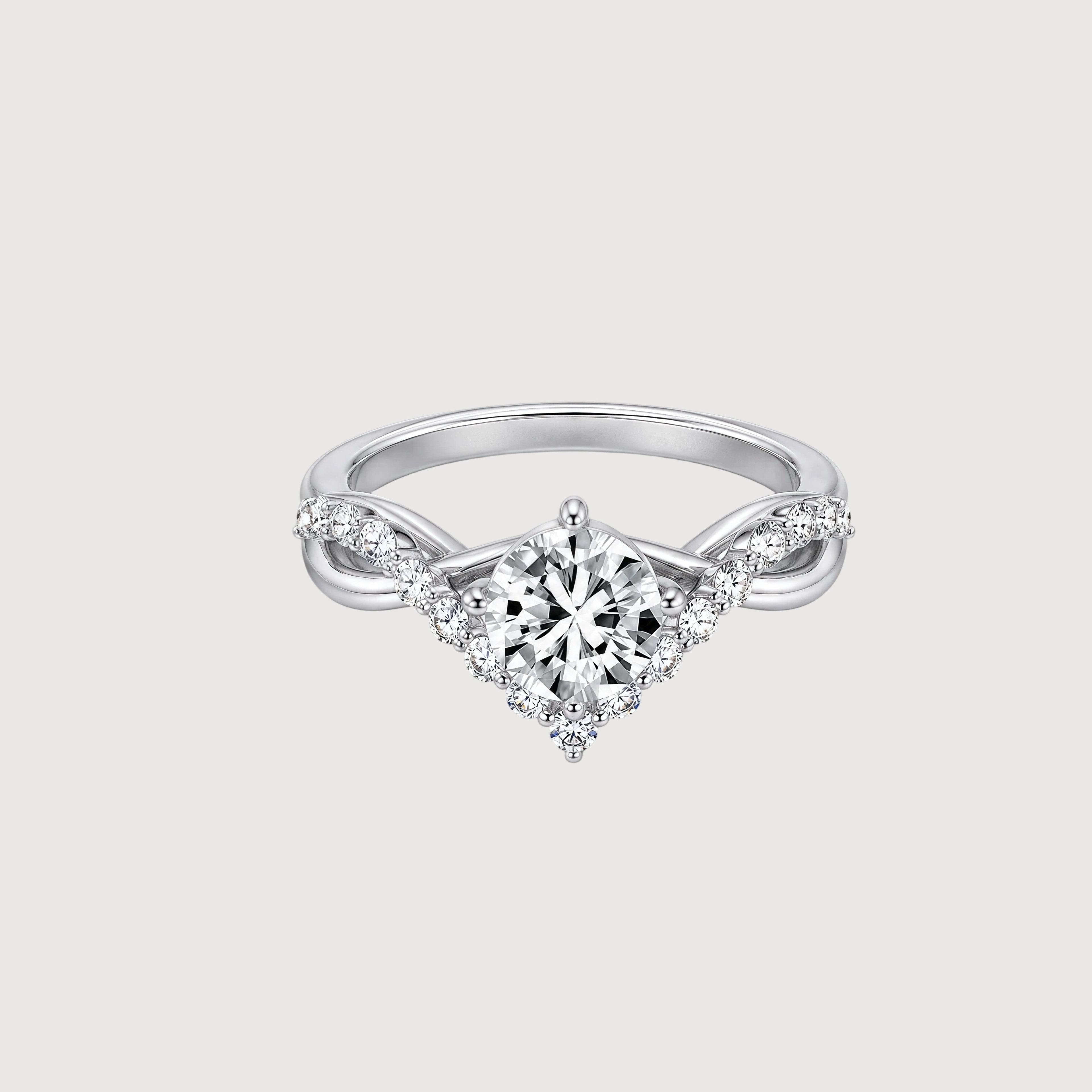 Adjustable S925 Silver Zircon Couple Ring Set