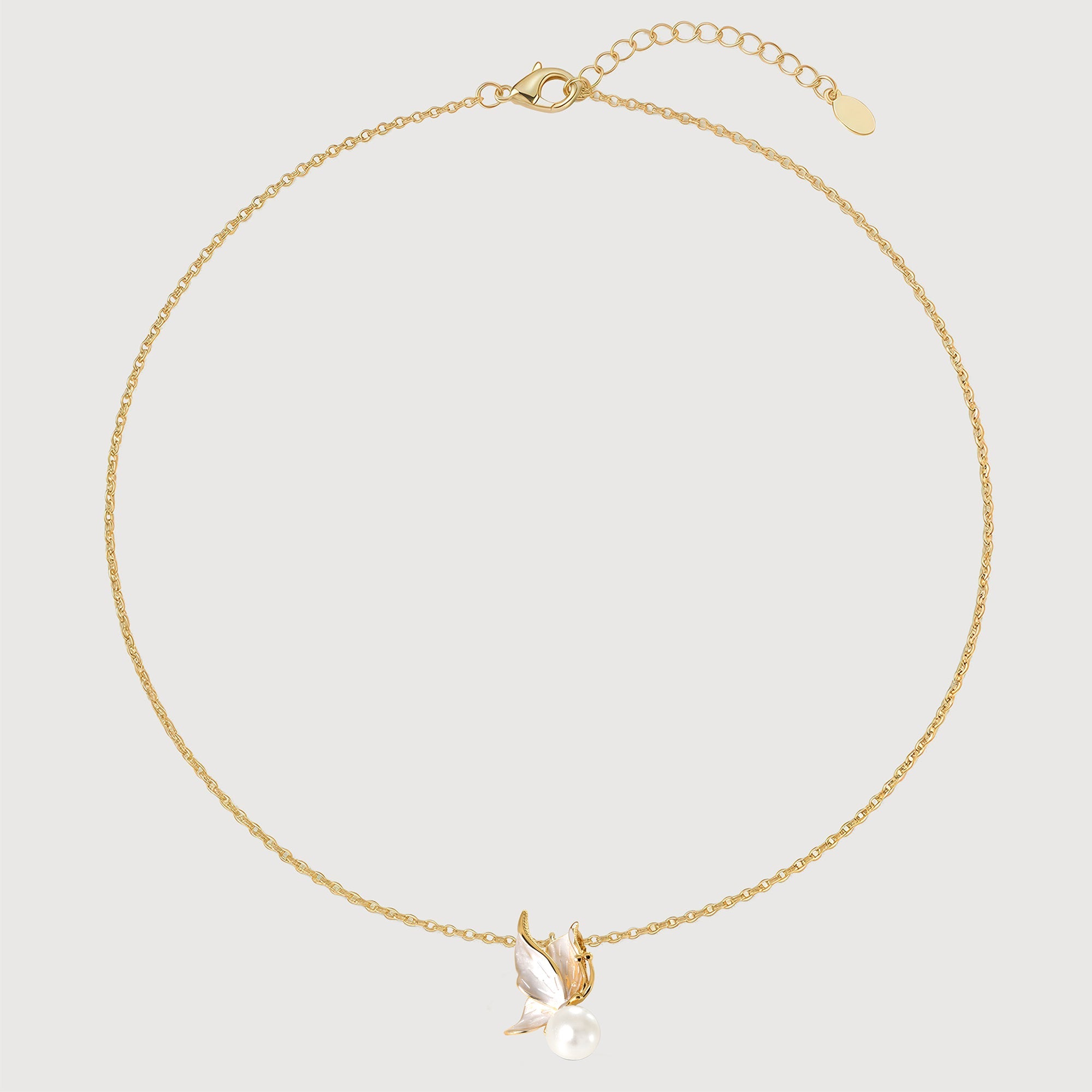 Pearl Butterfly Pendant Necklace