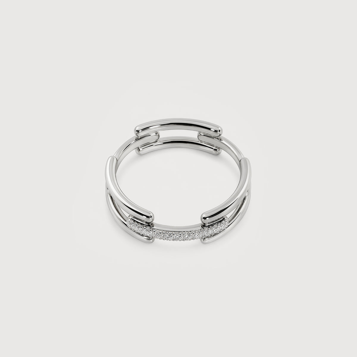 S925 CZ Multi-Band Adjustable Ring