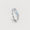 S999 Silver Forget-Me-Not Couple Ring Set