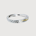 Two-Tone Textured S925 Silver Couple Ring Set
