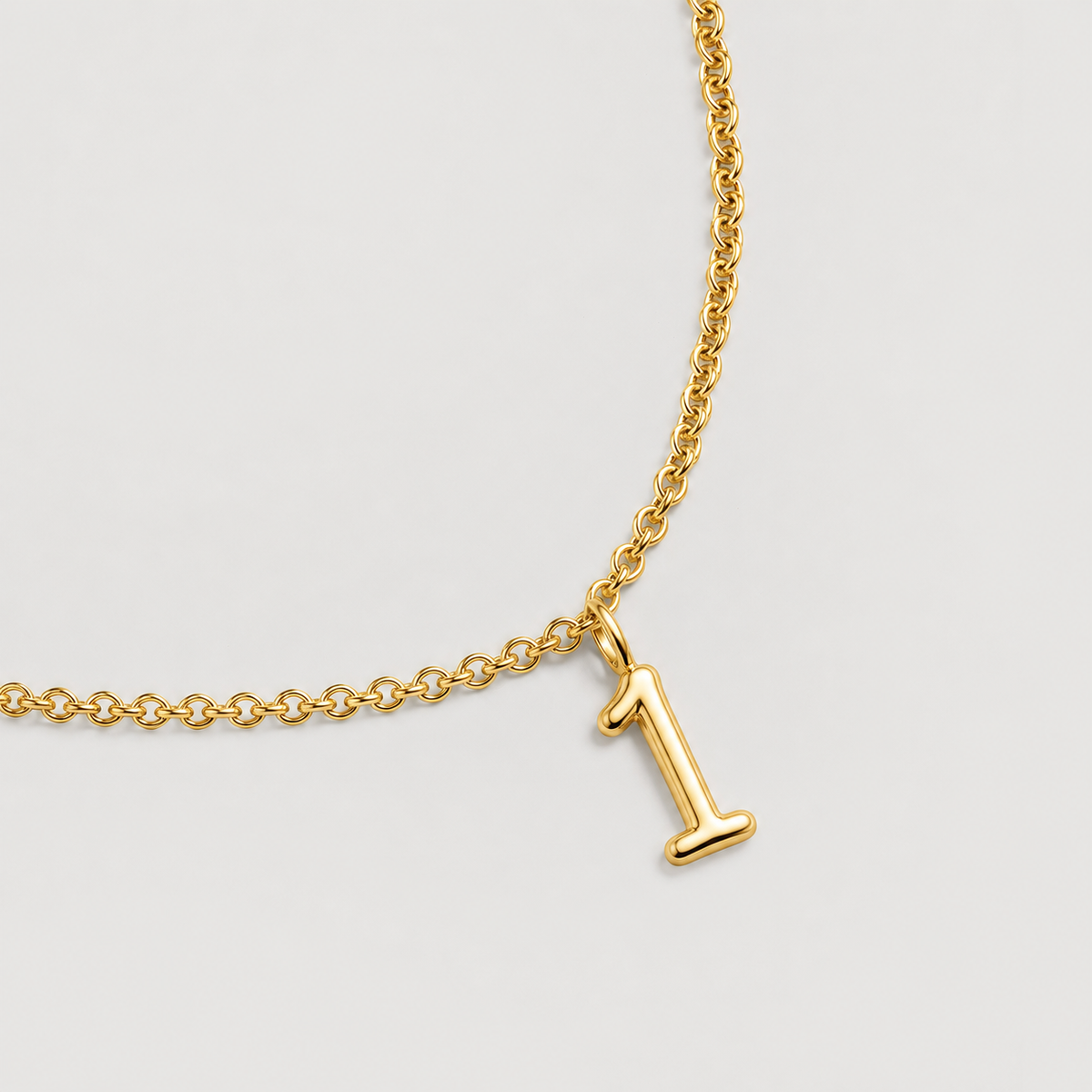 18K Gold-Plated Sterling Silver Number Charm Bracelet
