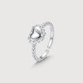 Heart Motif S999 Fine Silver Adjustable Ring