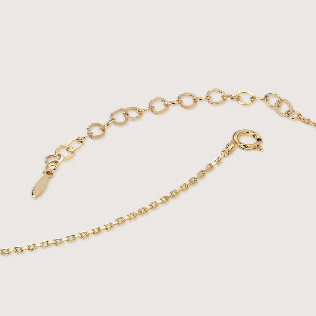 Black Faceted Bead Gold-Plated Necklace