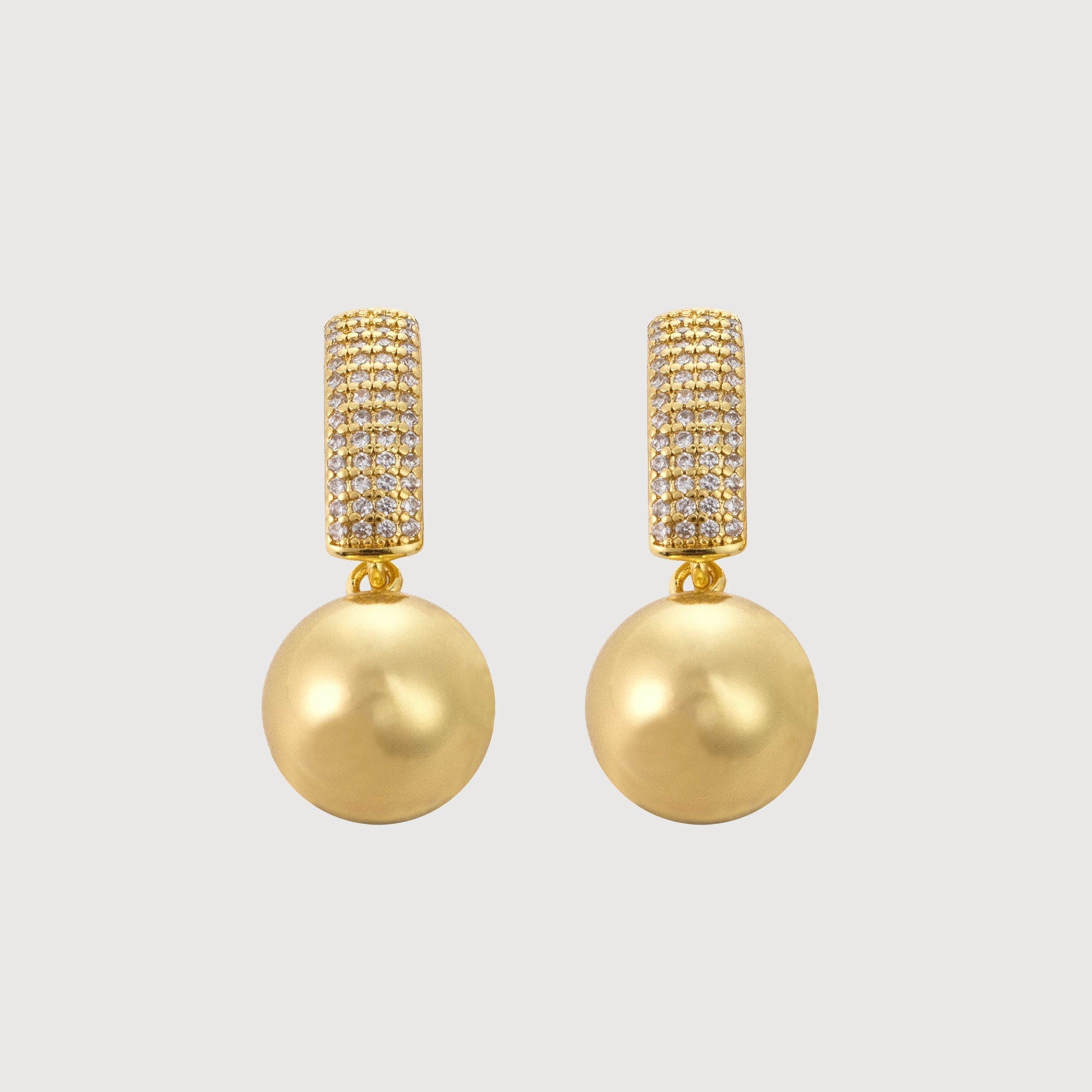 Zircon Bar & Faux Pearl Drop Earrings