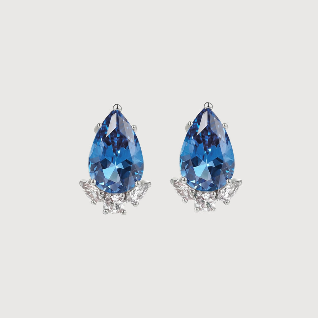 Teardrop Zircon Stud Earrings