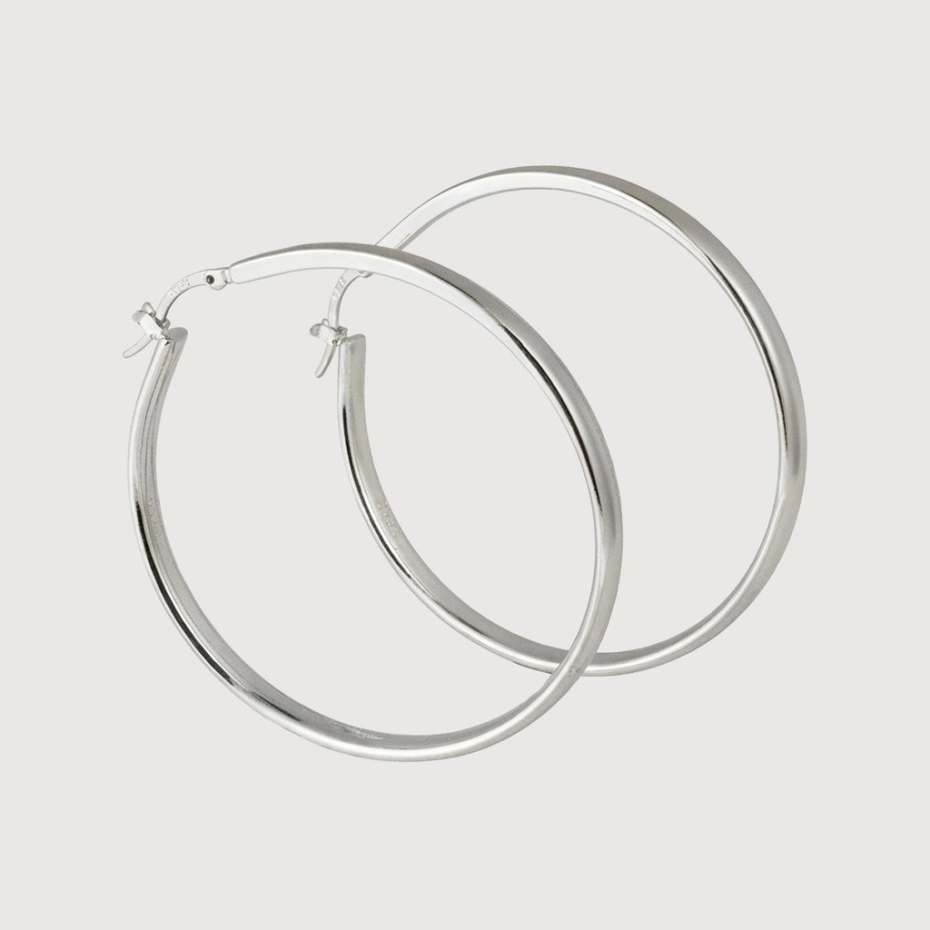 Large Polished Brass Hoop Earrings
