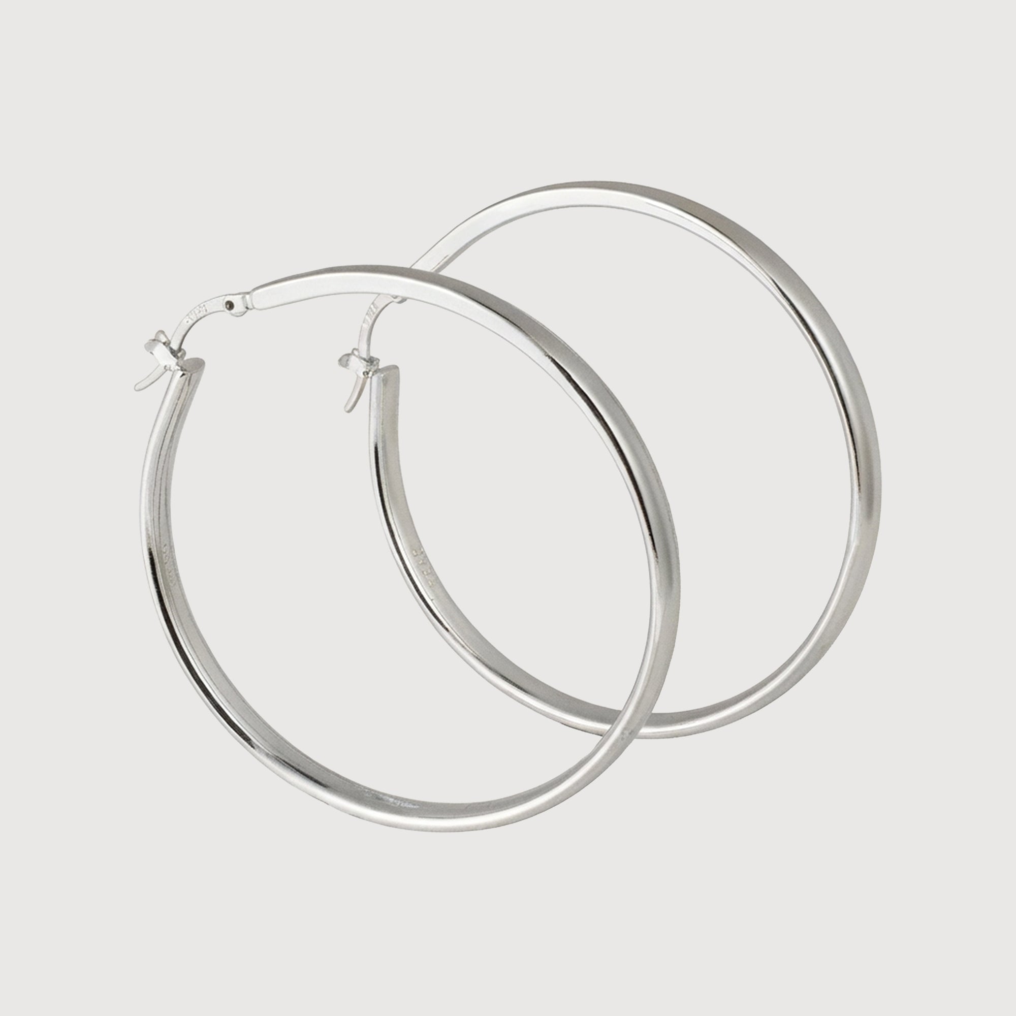 Large Polished Brass Hoop Earrings