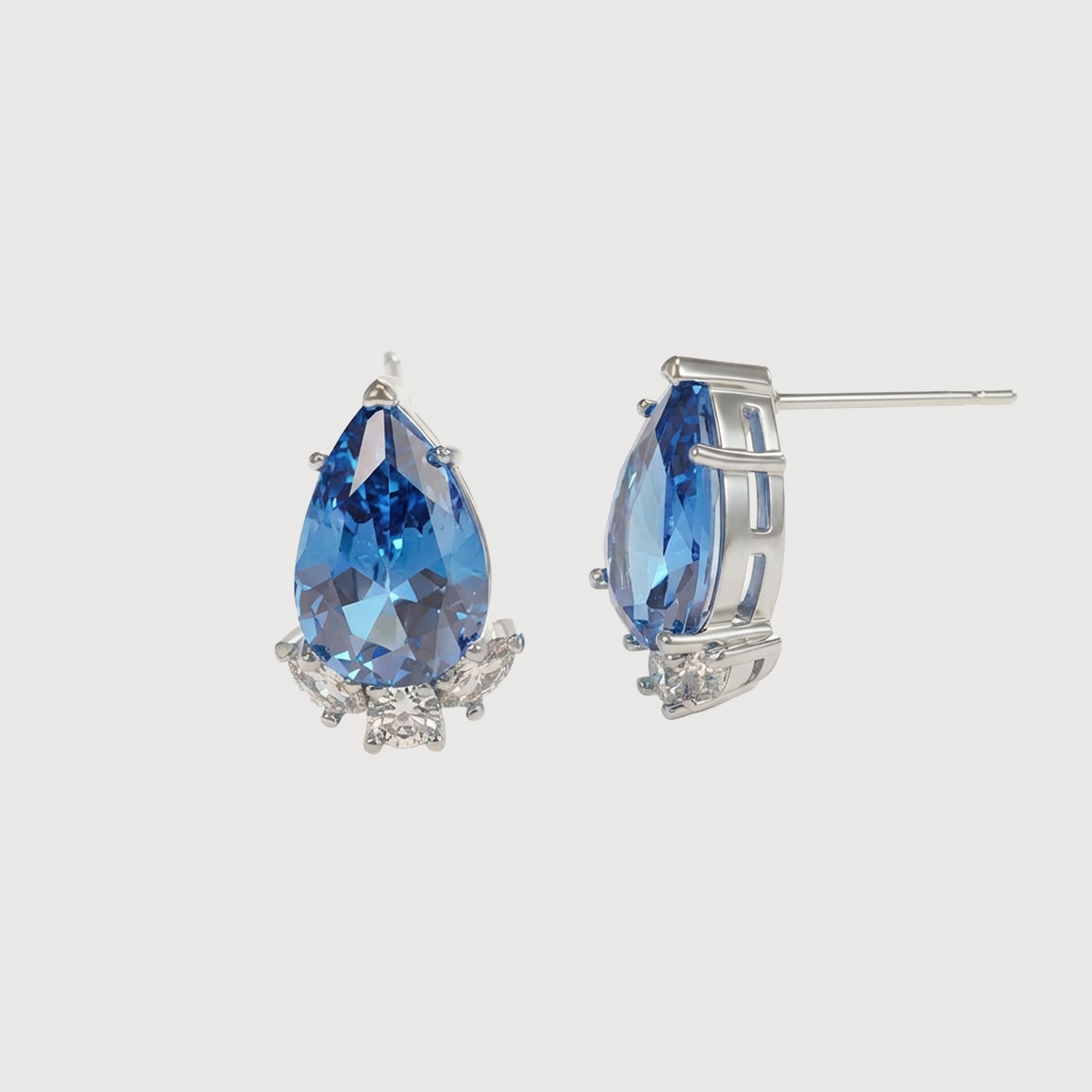 Teardrop Zircon Stud Earrings