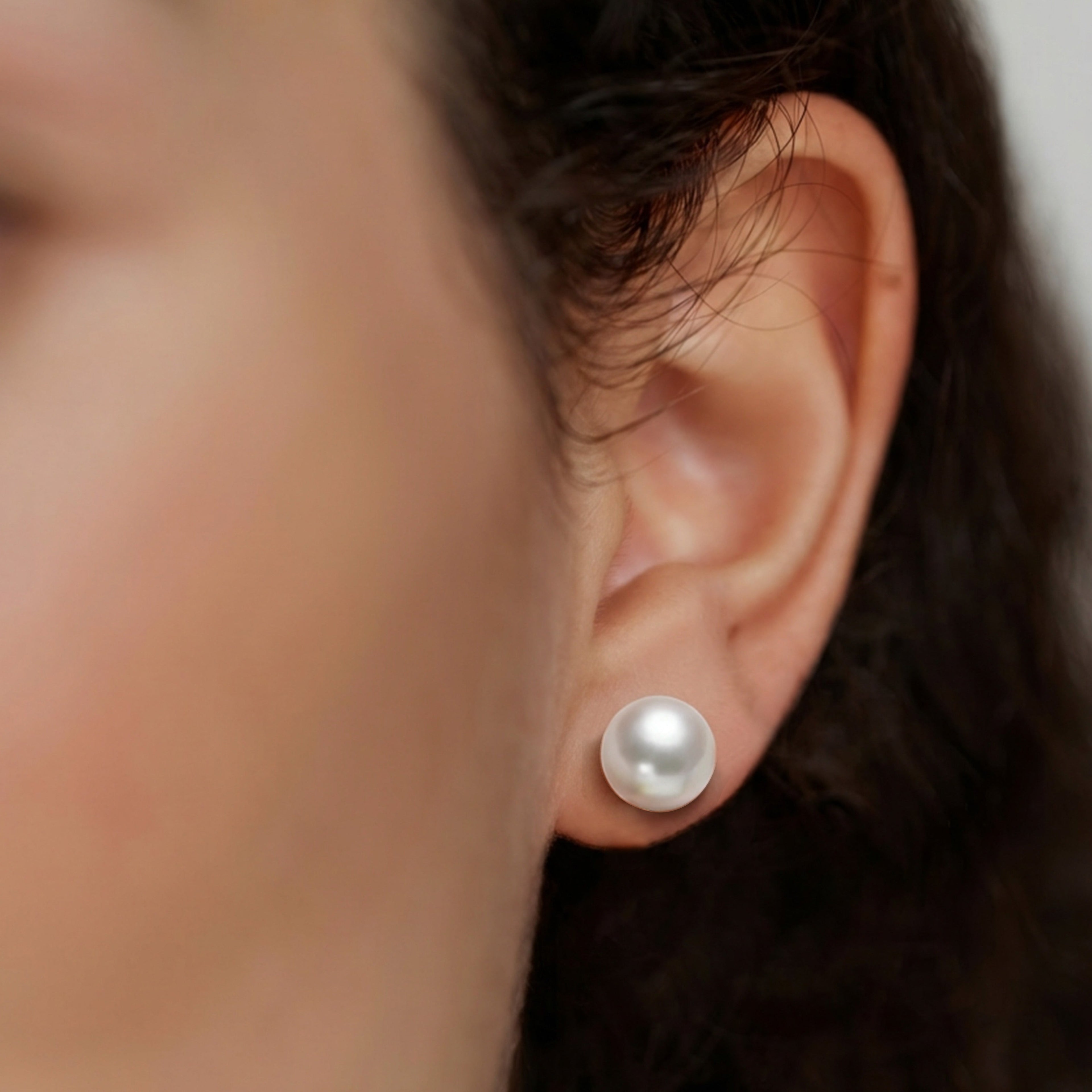 18K Gold-Plated Pearl Stud Earrings