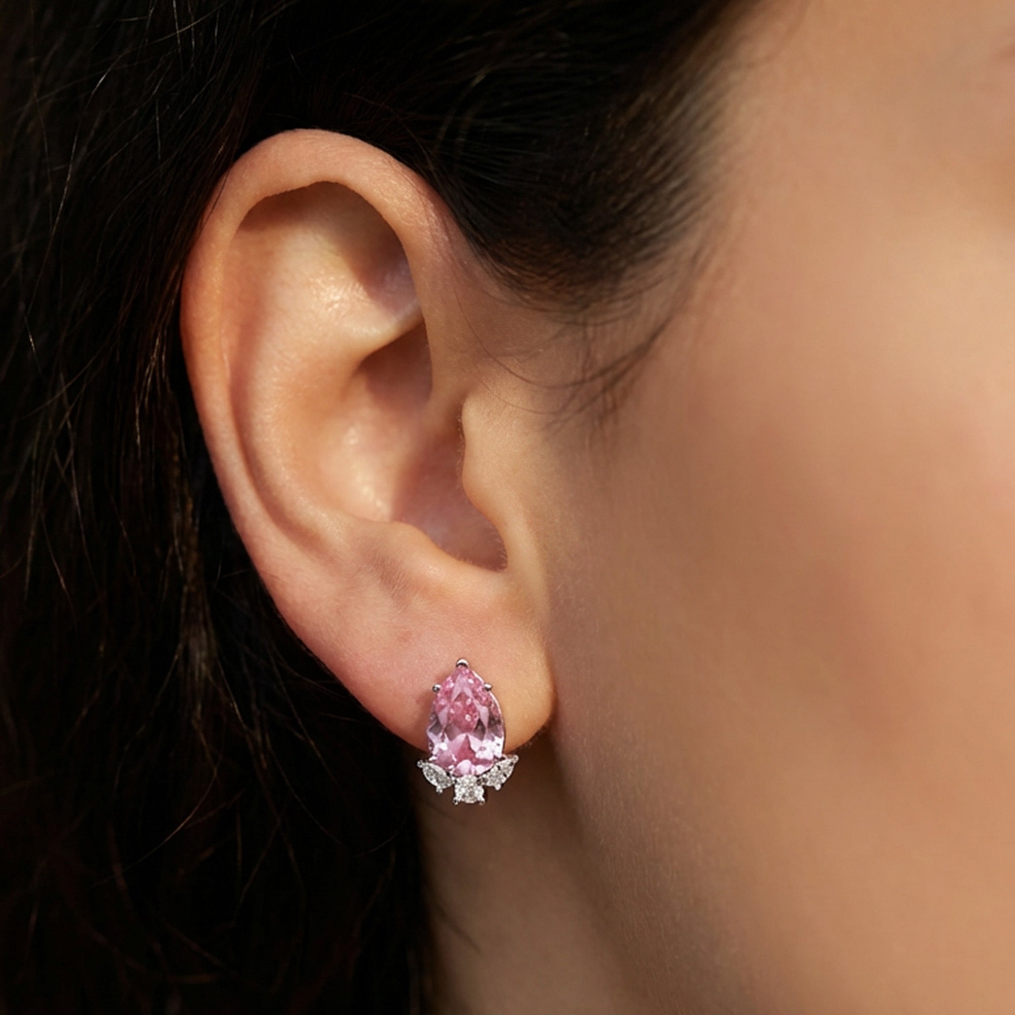 Teardrop Zircon Stud Earrings