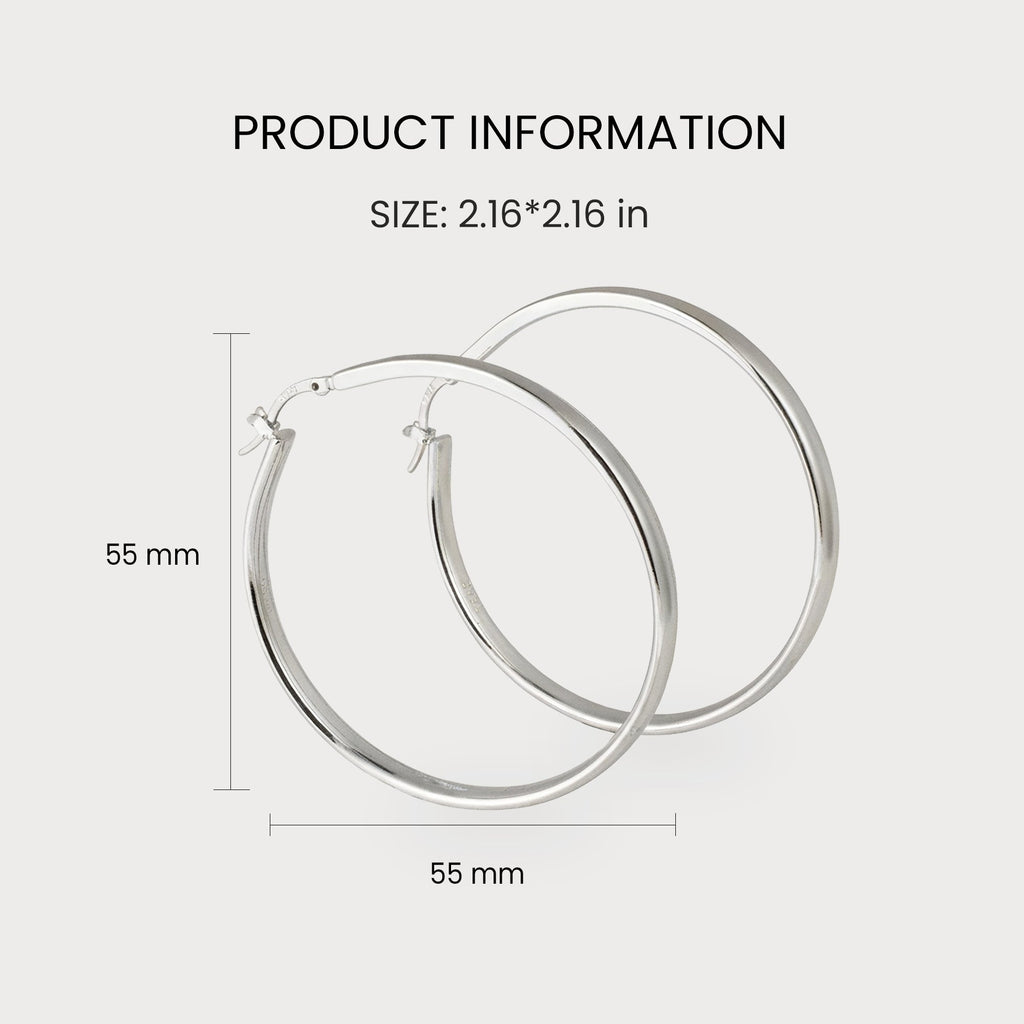 Large Polished Brass Hoop Earrings