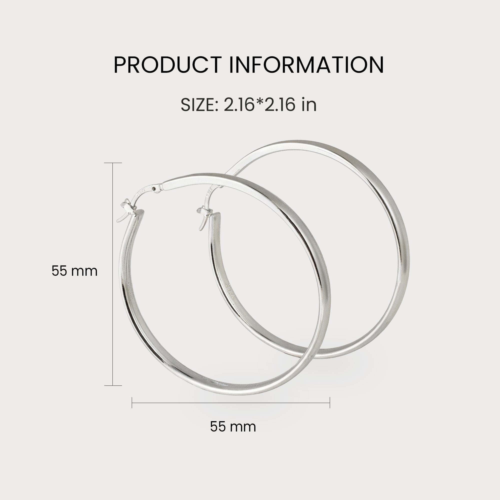 Large Polished Brass Hoop Earrings