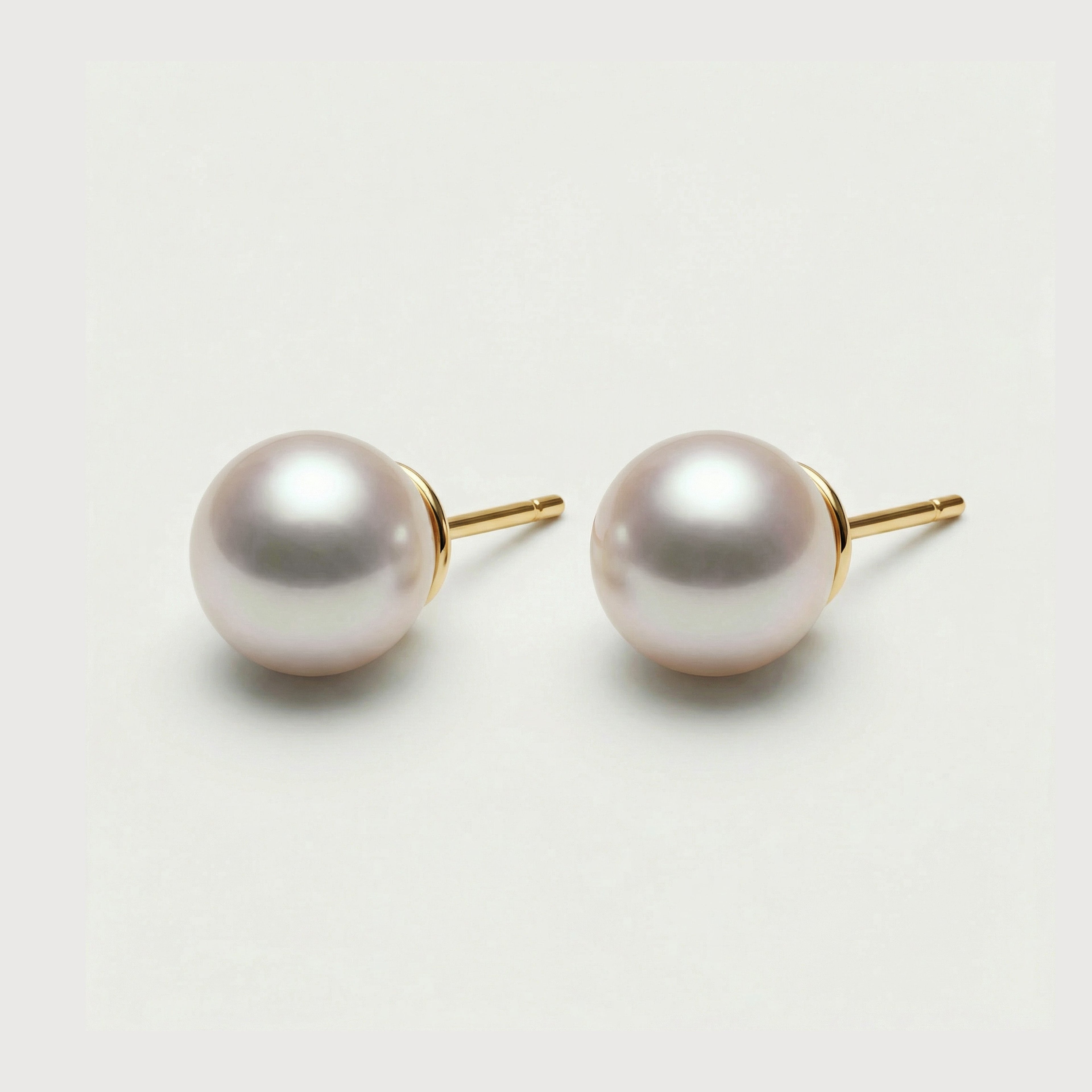 18K Gold-Plated Pearl Stud Earrings