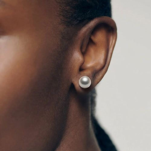 18K Gold-Plated Pearl Stud Earrings