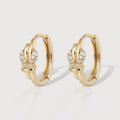 Flame Zircon Sterling Silver Hoop Earrings