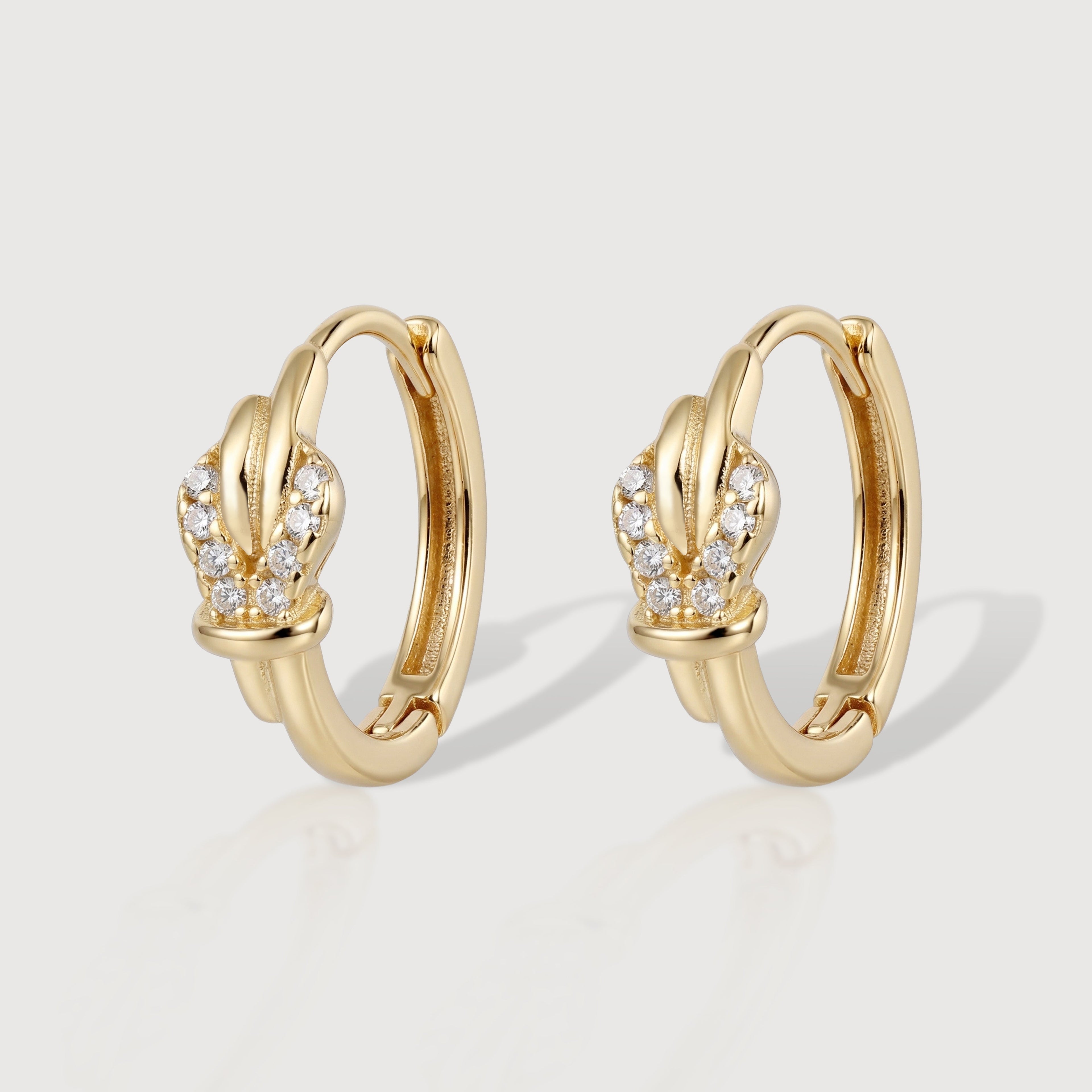Flame Zircon Sterling Silver Hoop Earrings