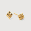 Floral Star Sterling Silver Stud Earrings