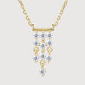 Crystal Cascade Sterling Silver Necklace